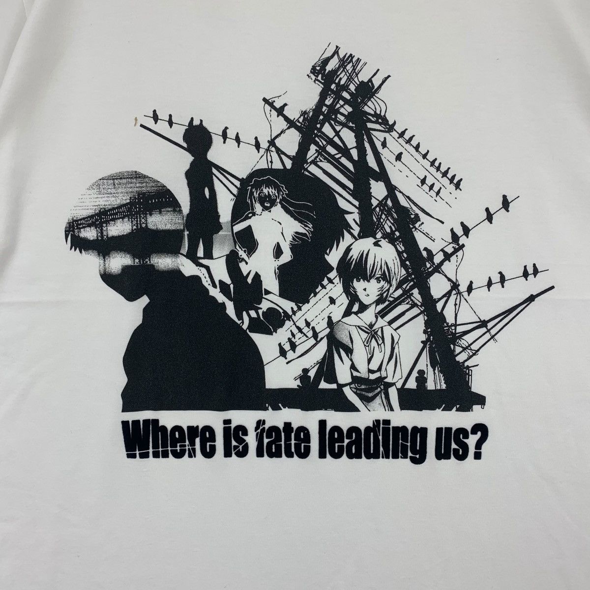 Anime × Japanese Brand EVANGELION where is fate leading us Anime tee Size US XL / EU 56 / 4 - 9 Thumbnail
