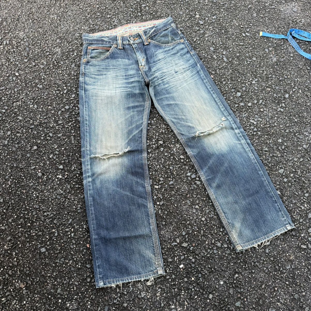 Edwin W30 VINTAGE EDWIN JEAN FADED RIPPEP DENIM PANTS Size US 33 - 2 Thumbnail