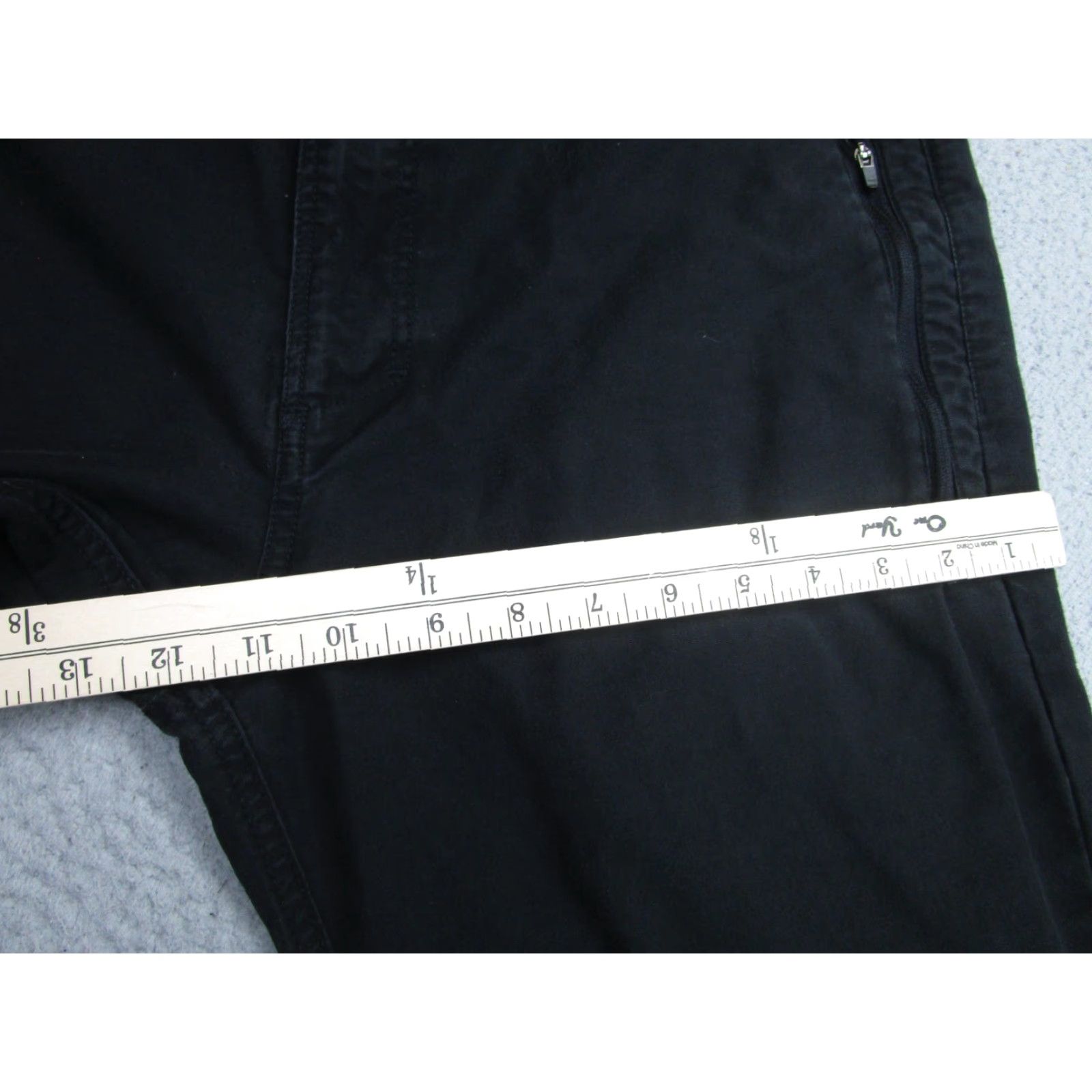 Roark Roark Pants Mens XL 34 Black Drawstring Zip Pockets Chino Straight 30 In Inseam Size US 34 / EU 50 - 7 Thumbnail