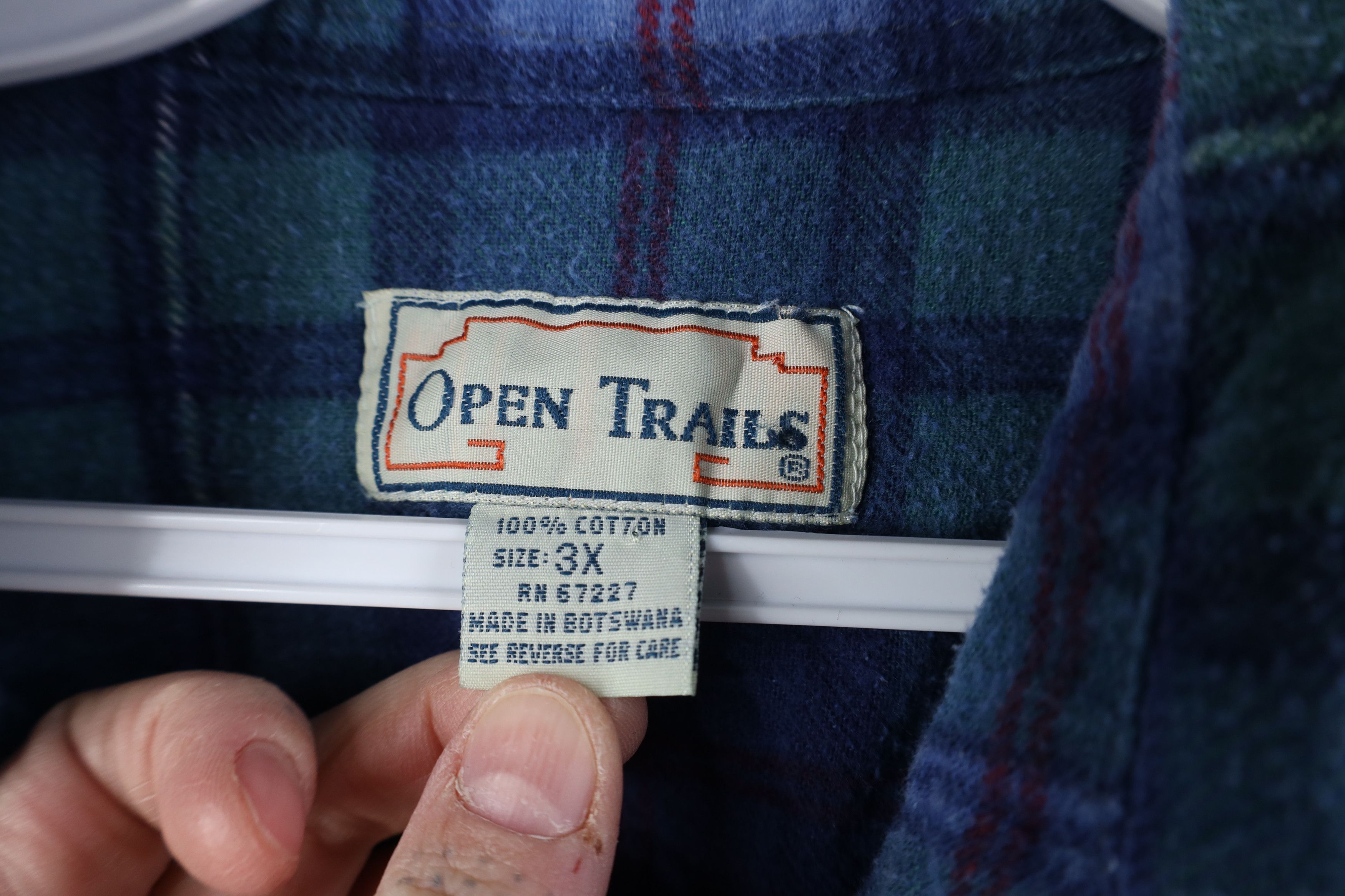 Vintage Vintage 90s Streetwear Flannel Collared Button Shirt Size US XXL / EU 58 / 5 - 6 Thumbnail
