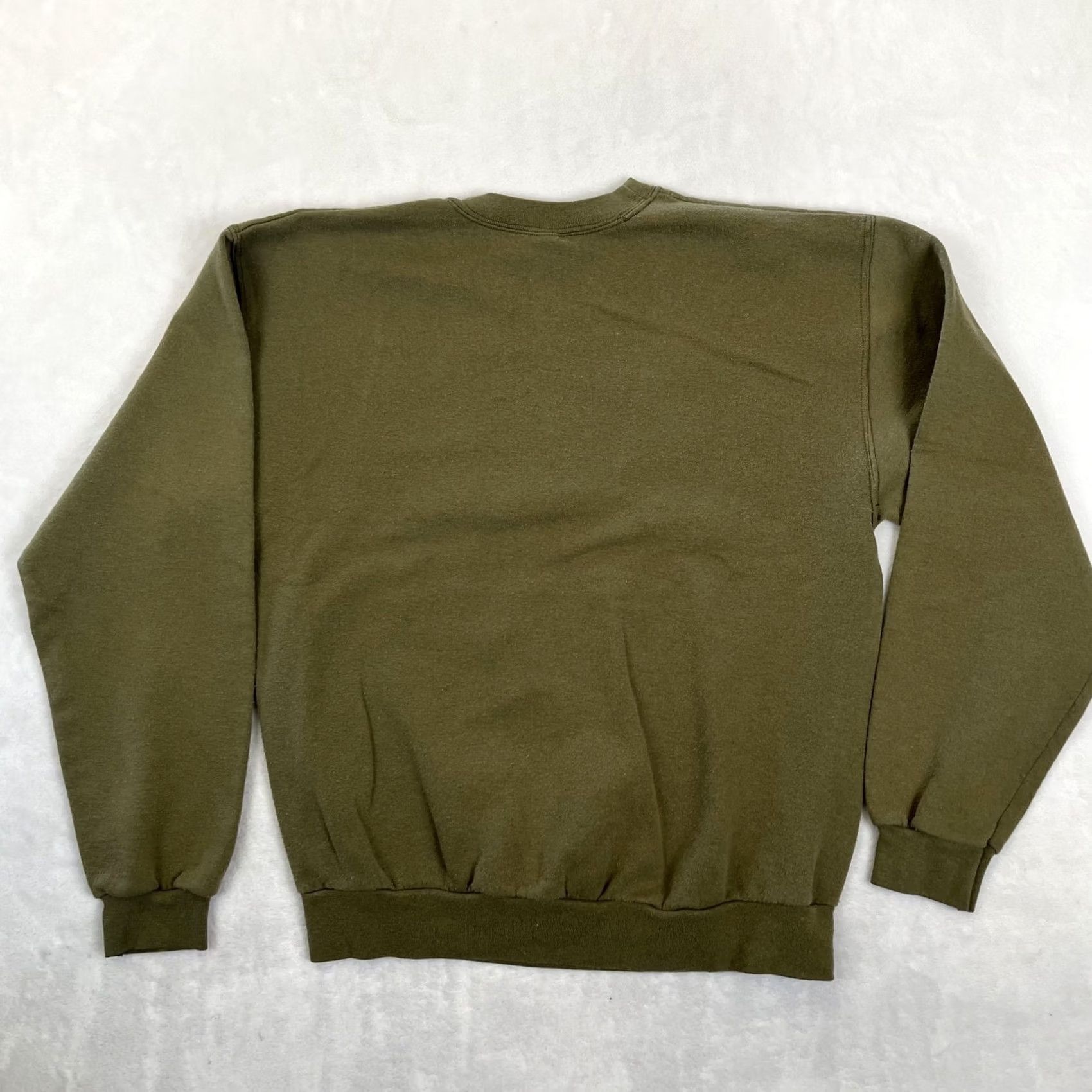 Vintage VINTAGE USMC Sweatshirt Mens Medium Green Fleece Crewneck USA Graphic Print Navy Military Patriotic Pattern Crew Neck Long Sleeve Pullover Size US M / EU 48-50 / 2 - 7 Thumbnail