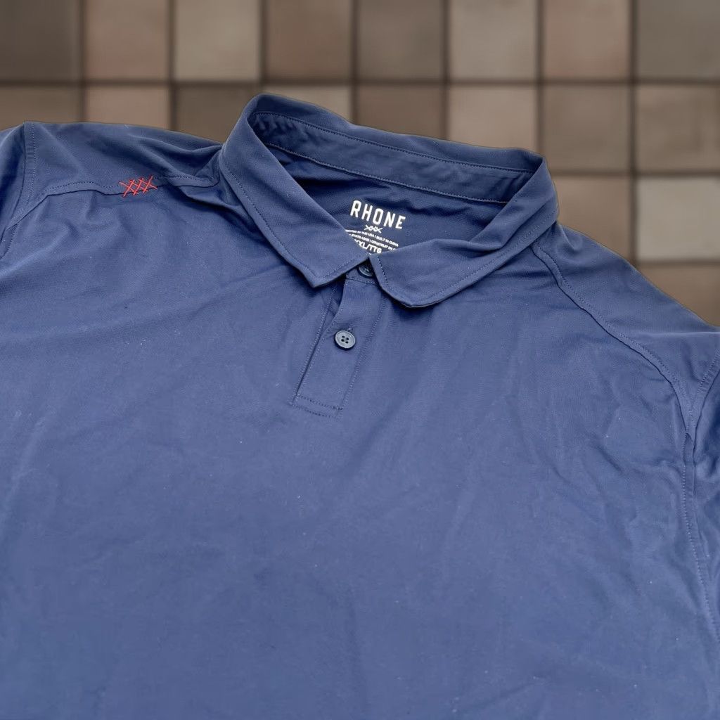 Rhone Rhone Polo Shirt Mens XXL Navy Blue Stretch Casual Preppy Golf Shirt Size US XXL / EU 58 / 5 - 1 Thumbnail