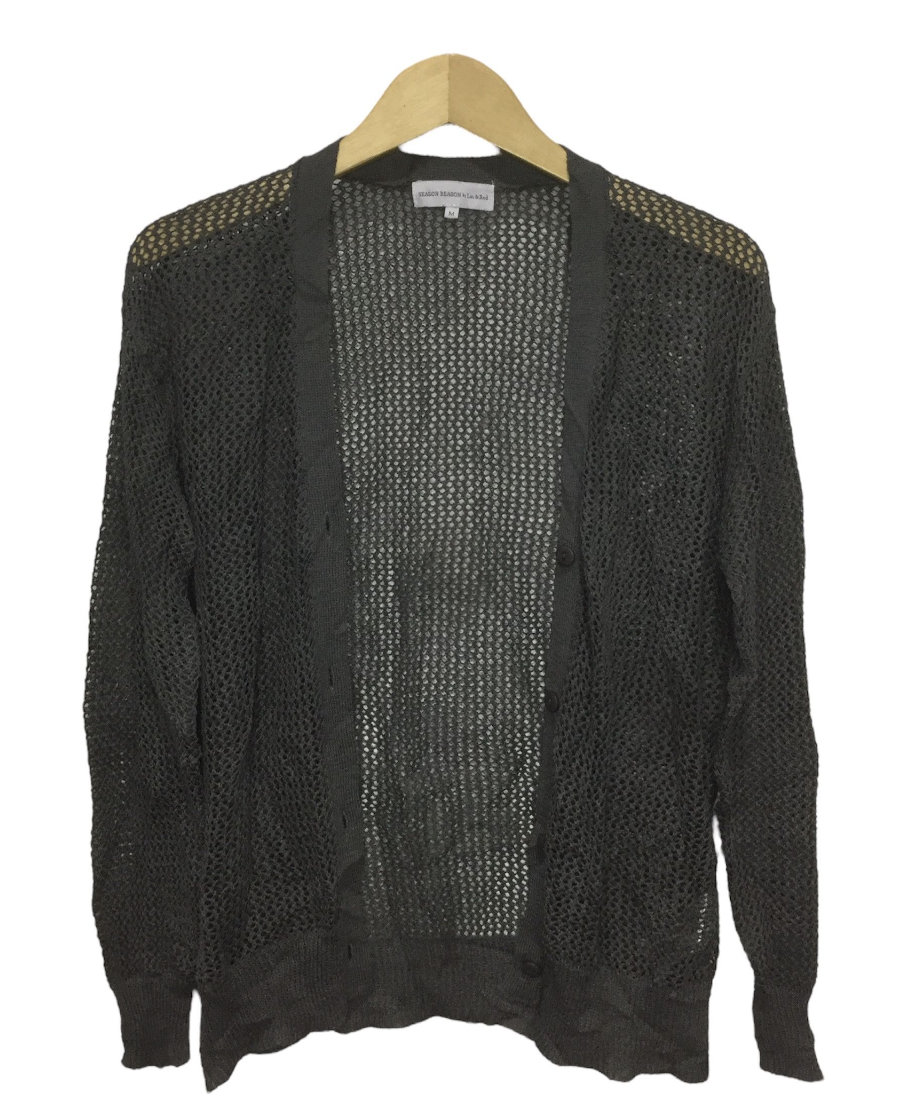 image of Hysteric Glamour x If Six Was Nine Japanese Open Knit Fishnet “Lin & Red” Ifsixwasnine Style in Gre