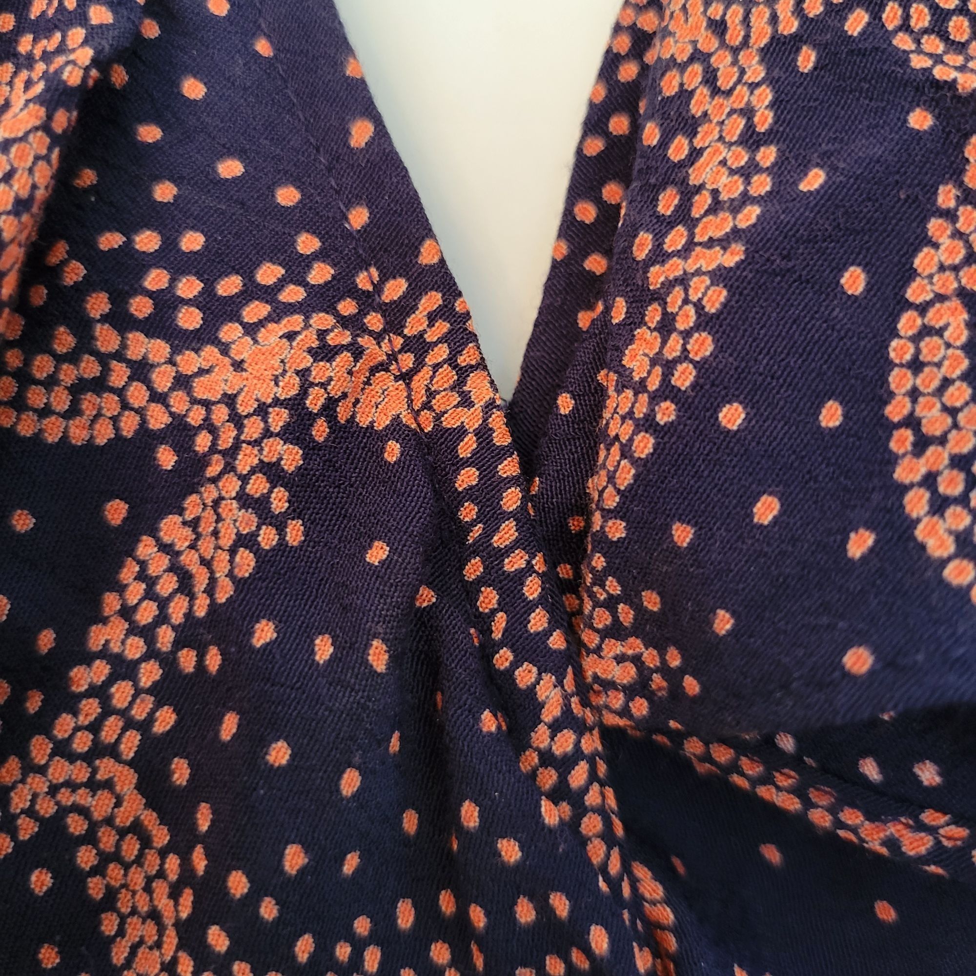 Anthropologie Maeve Anthropologie 4 Navy Coral Wrap Dress Ruffle ROSALIA R Size S / US 4 / IT 40 - 7 Thumbnail