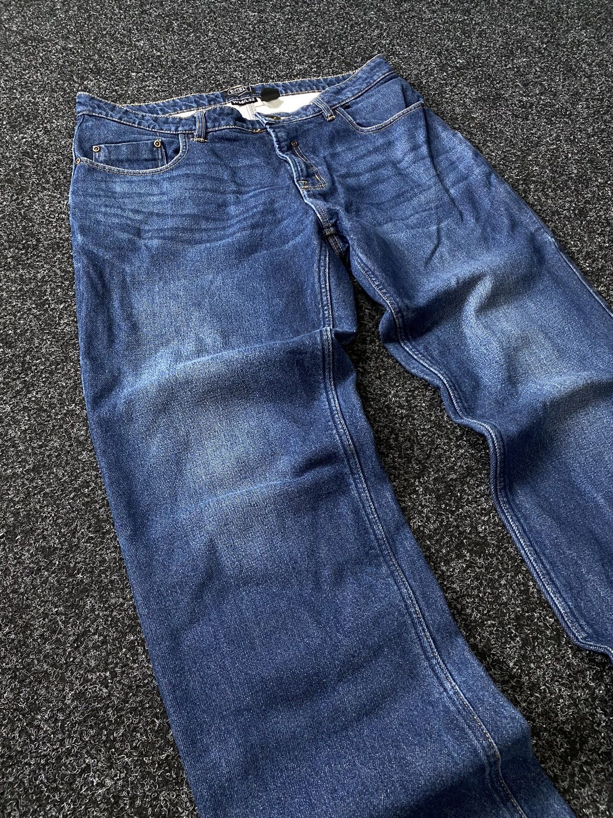 Vintage Vintage 00s Heavy denim Spirit Motors biker baggy pants Size US 36 / EU 52 - 5 Thumbnail
