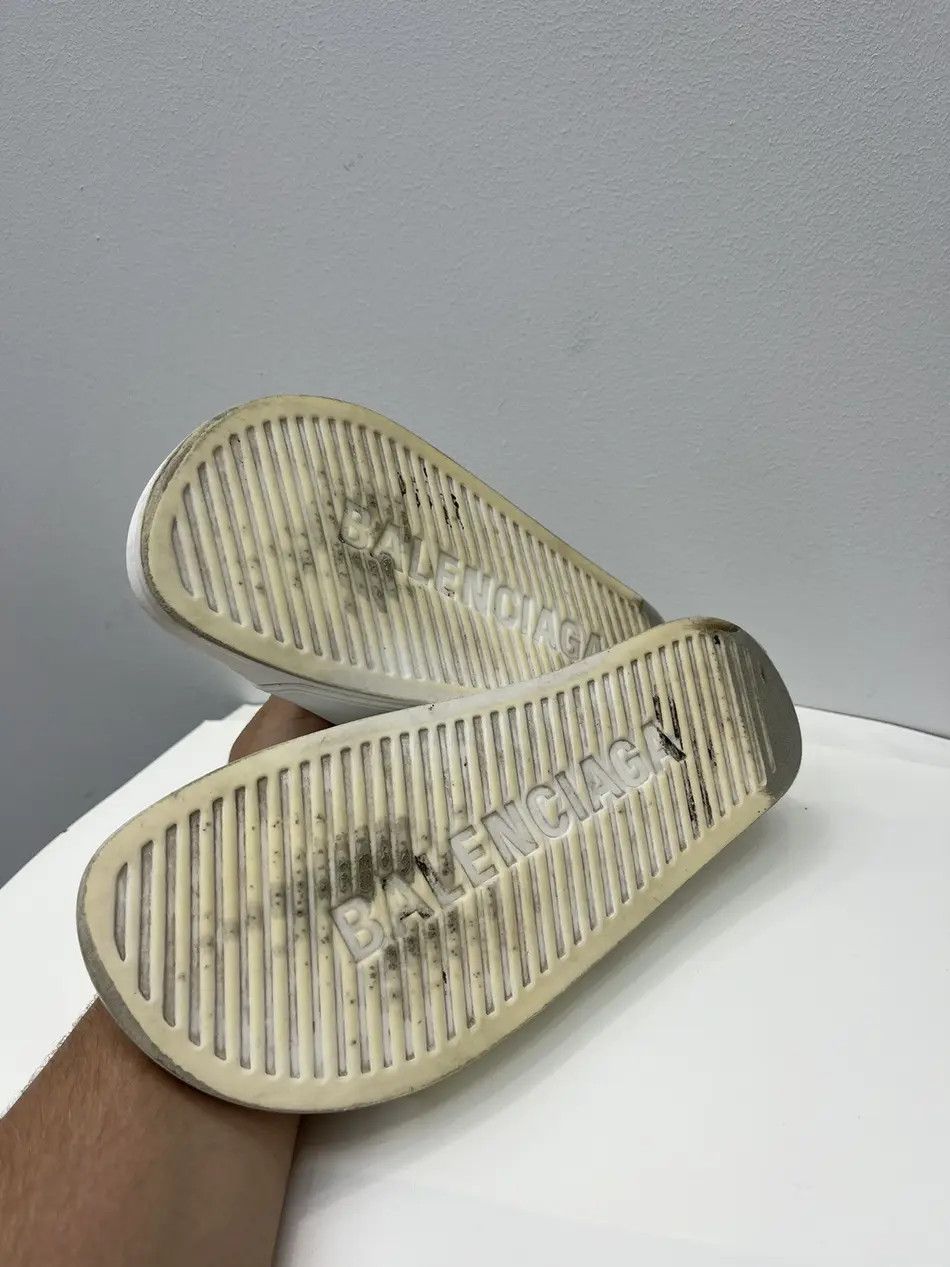 Balenciaga Balenciaga White Logo Slides Size US 8 / IT 38 - 2 Thumbnail