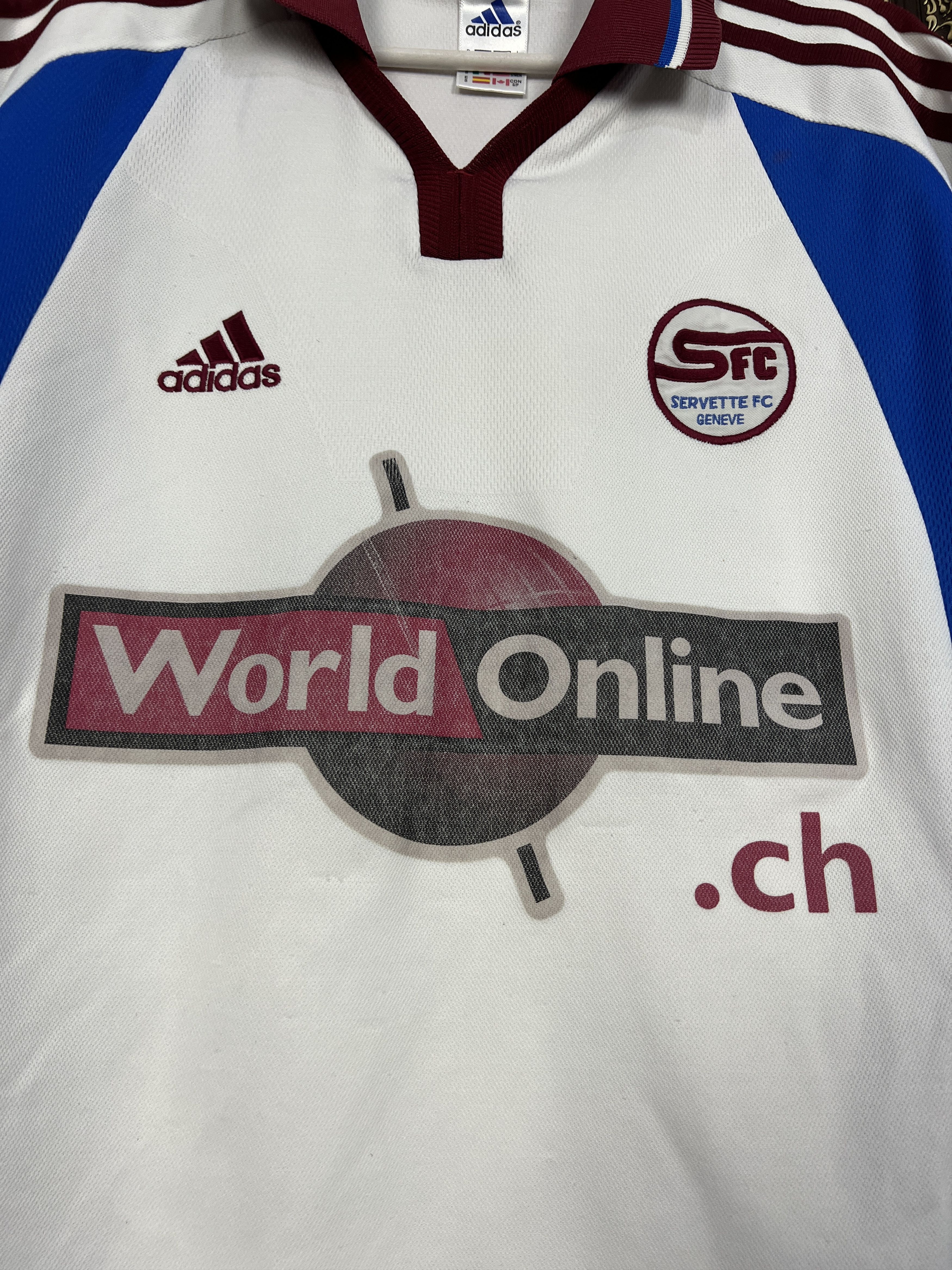 Adidas Servette Away football shirt 2000 Soccer Adidas Jersey Size US S / EU 44-46 / 1 - 3 Thumbnail