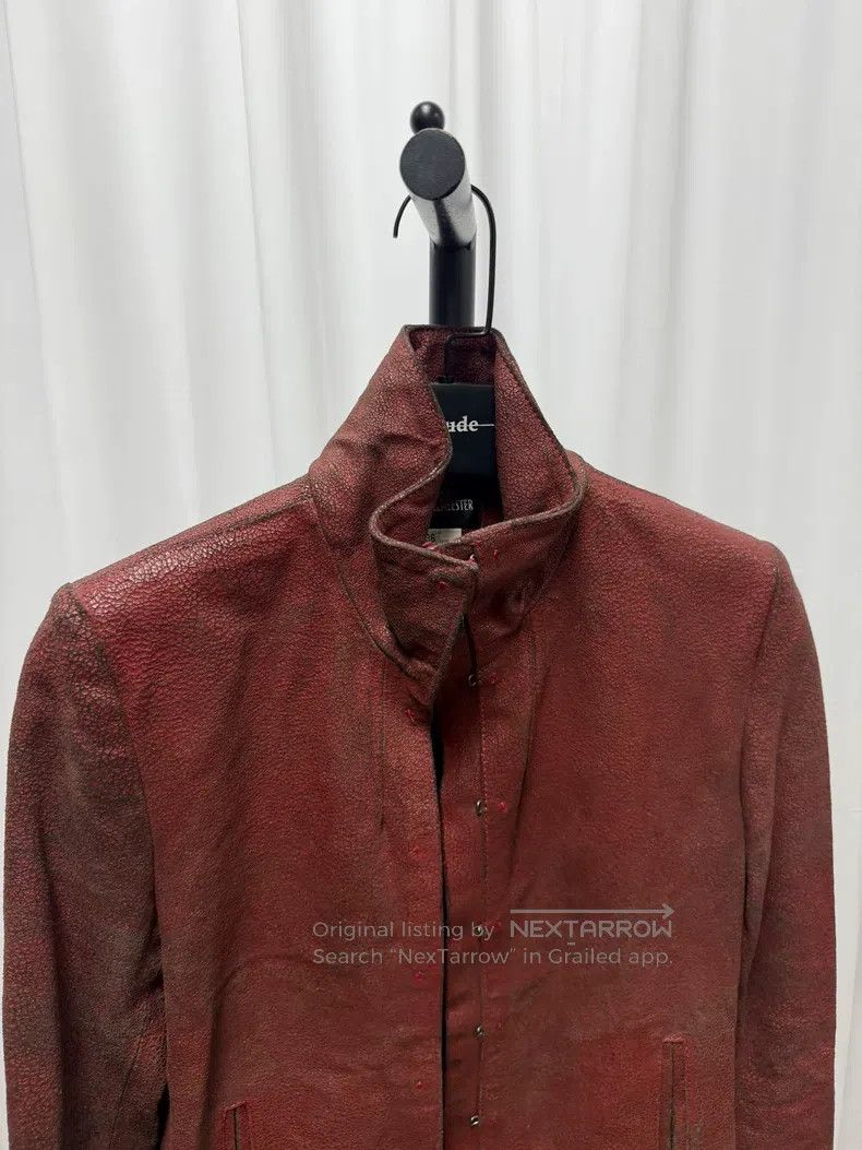 Ann Demeulemeester Ann Demeulemeester Cracked leather collar leather jacket Size XS / US 0-2 / IT 36-38 - 4 Thumbnail
