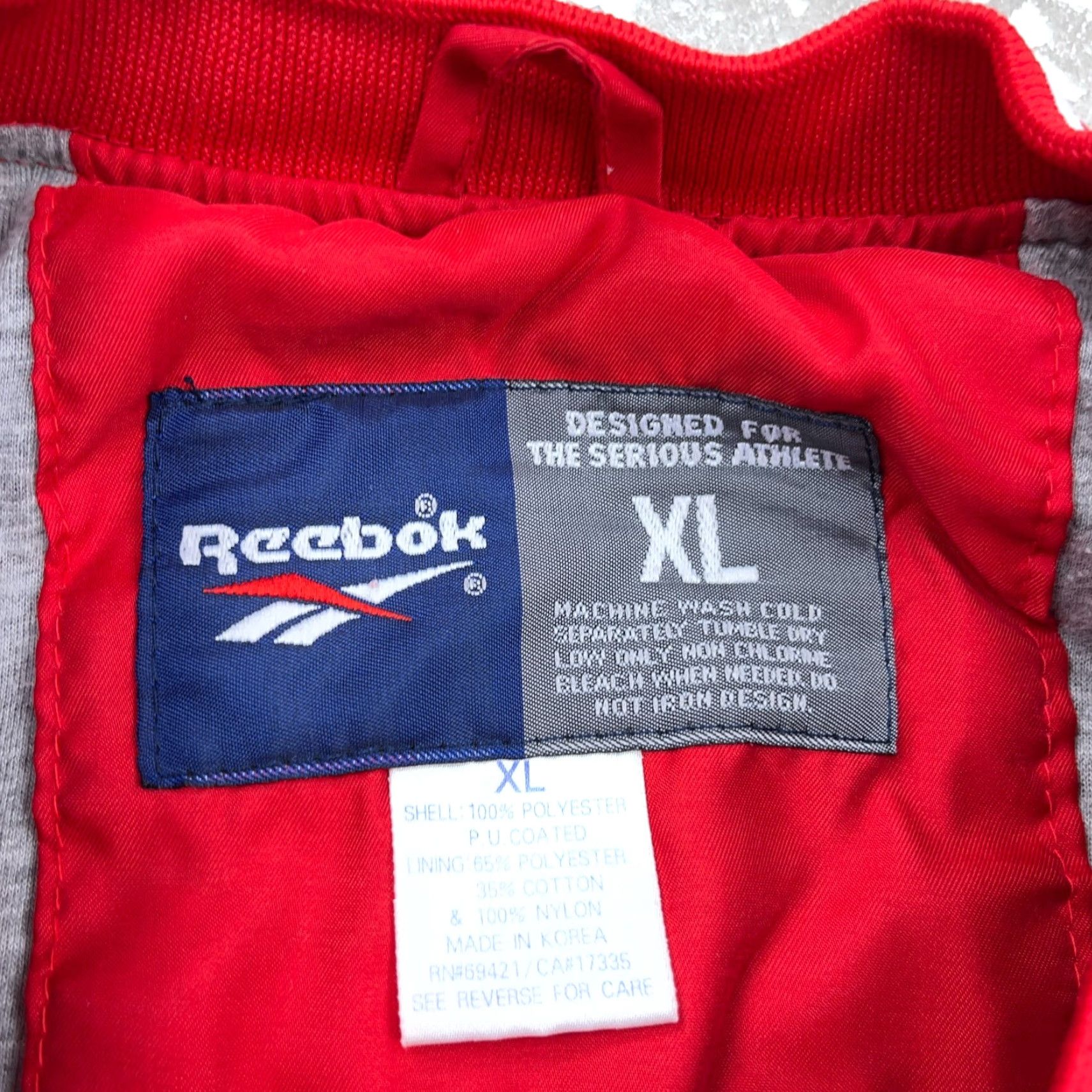 Reebok VINTAGE Reebok Jacket Men XL Red White Pullover Windbreaker Lined Warm Up Track Size US XL / EU 56 / 4 - 3 Thumbnail