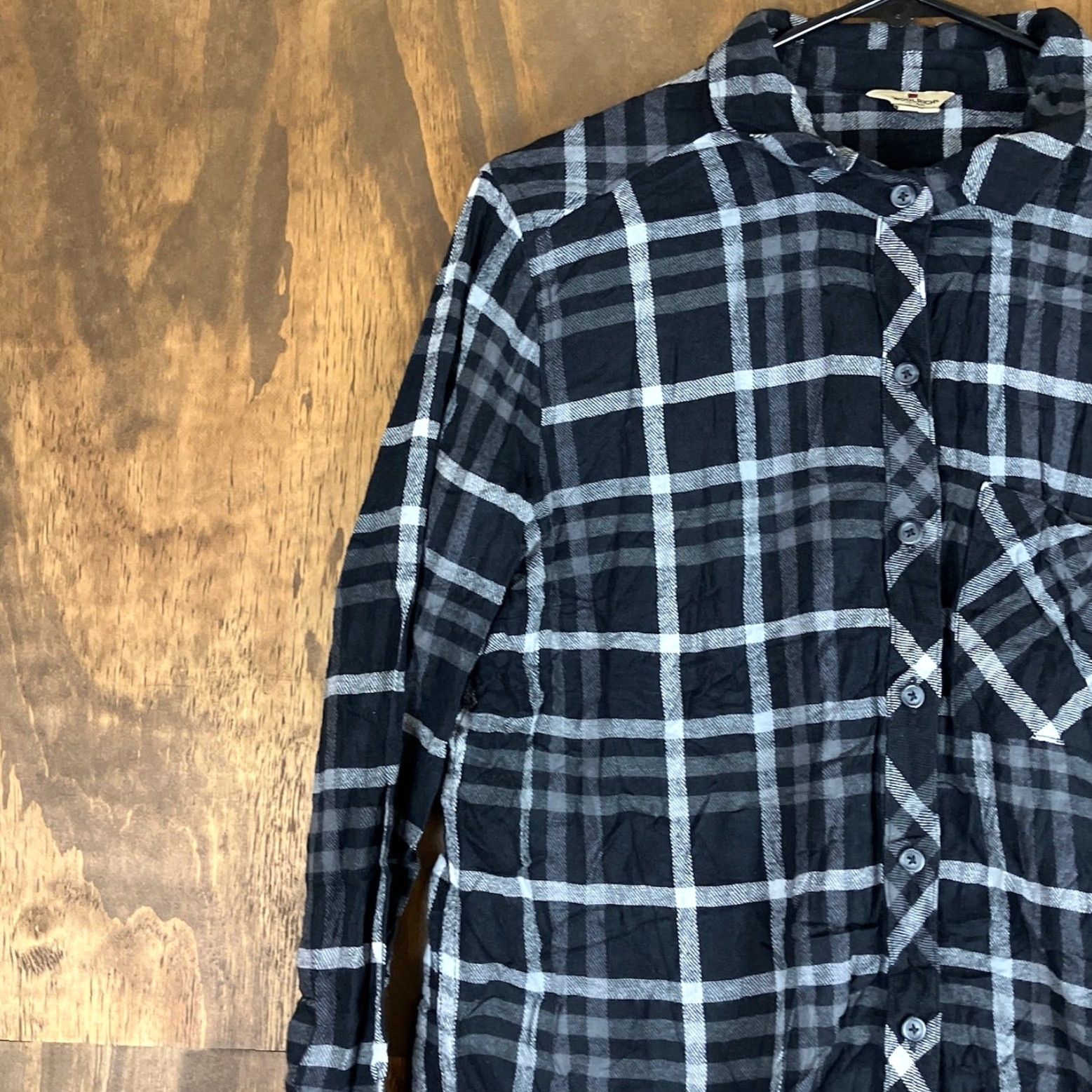 Vintage Woolrich Womens Shirt Plaid Flannel 100% Cotton Black White Large Button-Down Long Sleeve Casual Workwear Styling Womens Size L / US 10 / IT 46 - 4 Thumbnail