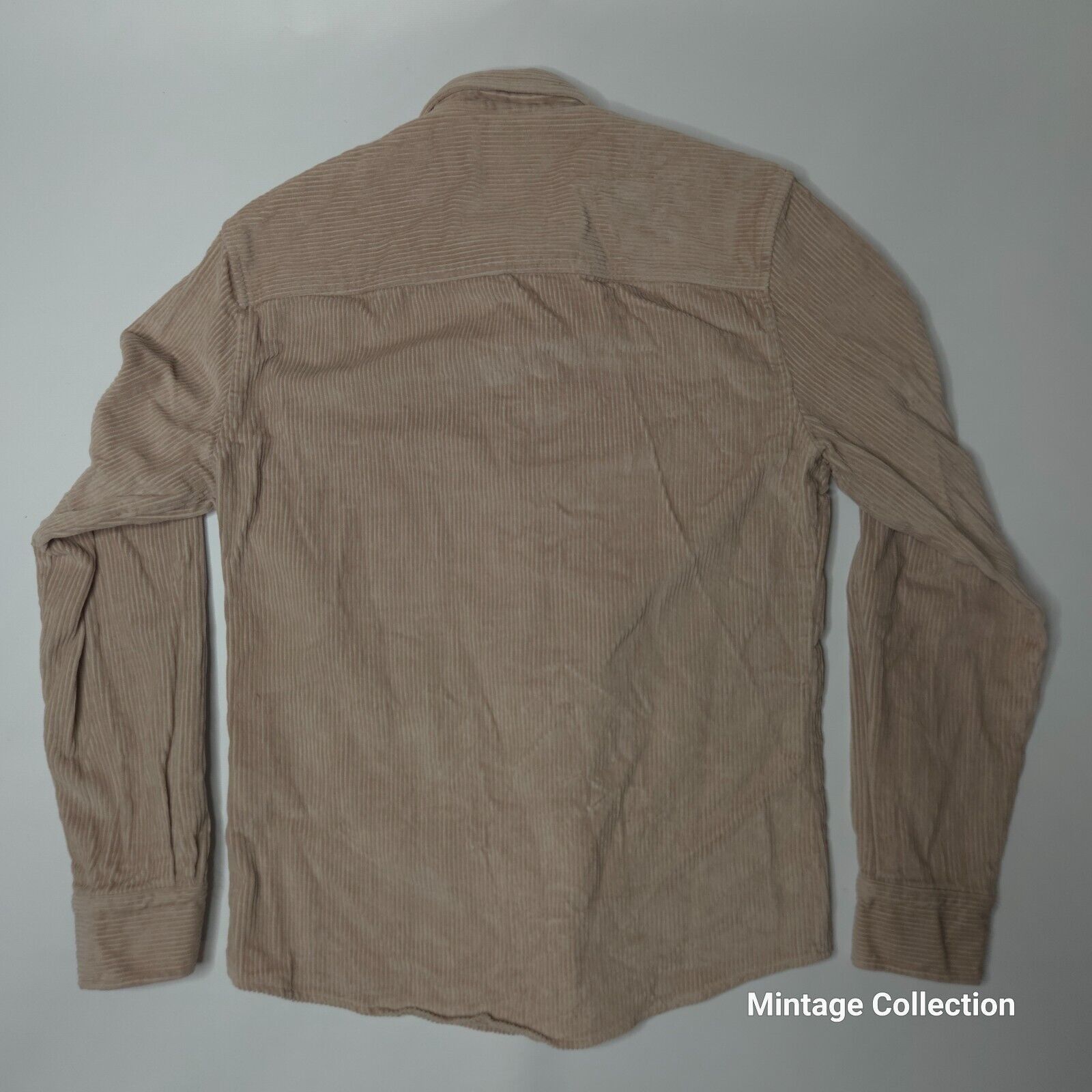 Reiss REISS Bonucci Corduroy Twin Pocket Beige Long sleeve Shirt M Size US M / EU 48-50 / 2 - 10 Thumbnail
