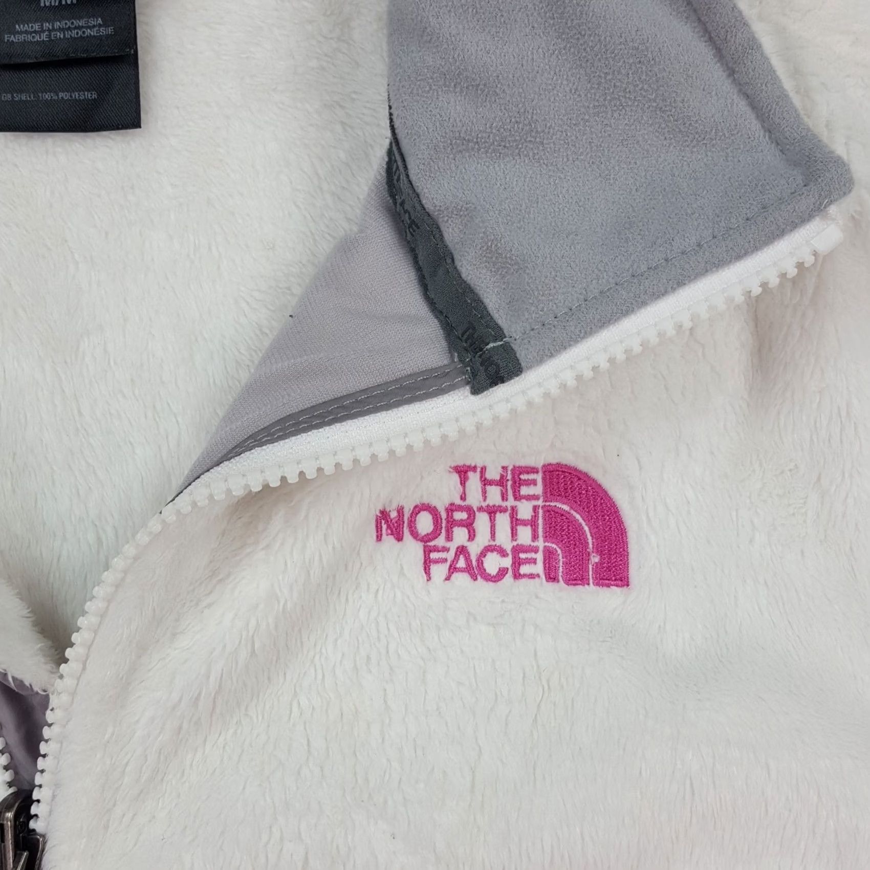 The North Face VINTAGE The North Face White Fleece Women's M Zip Up Retro Pile Windbreaker Jacket Size M / US 6-8 / IT 42-44 - 4 Thumbnail