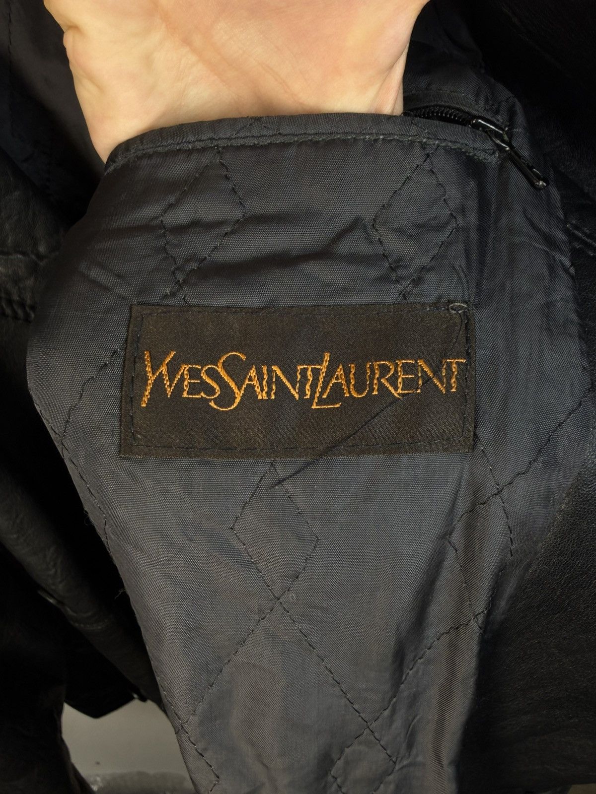 Yves Saint Laurent 90s YSL Leather Jacket Black Soft Vintage Rare Bomber Size US M / EU 48-50 / 2 - 3 Thumbnail