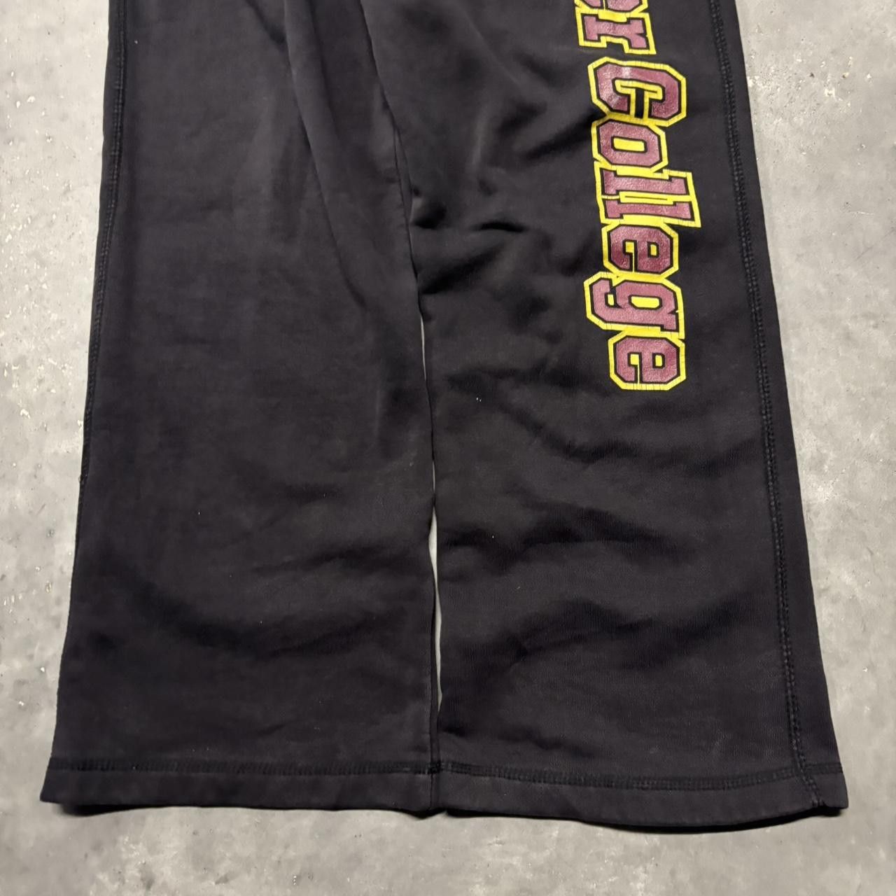 Japanese Brand × Vintage Crazy Vintage Y2K/2000s Baggy Black College Streetwear Essential Sweatpants! Size US 34 / EU 50 - 6 Thumbnail