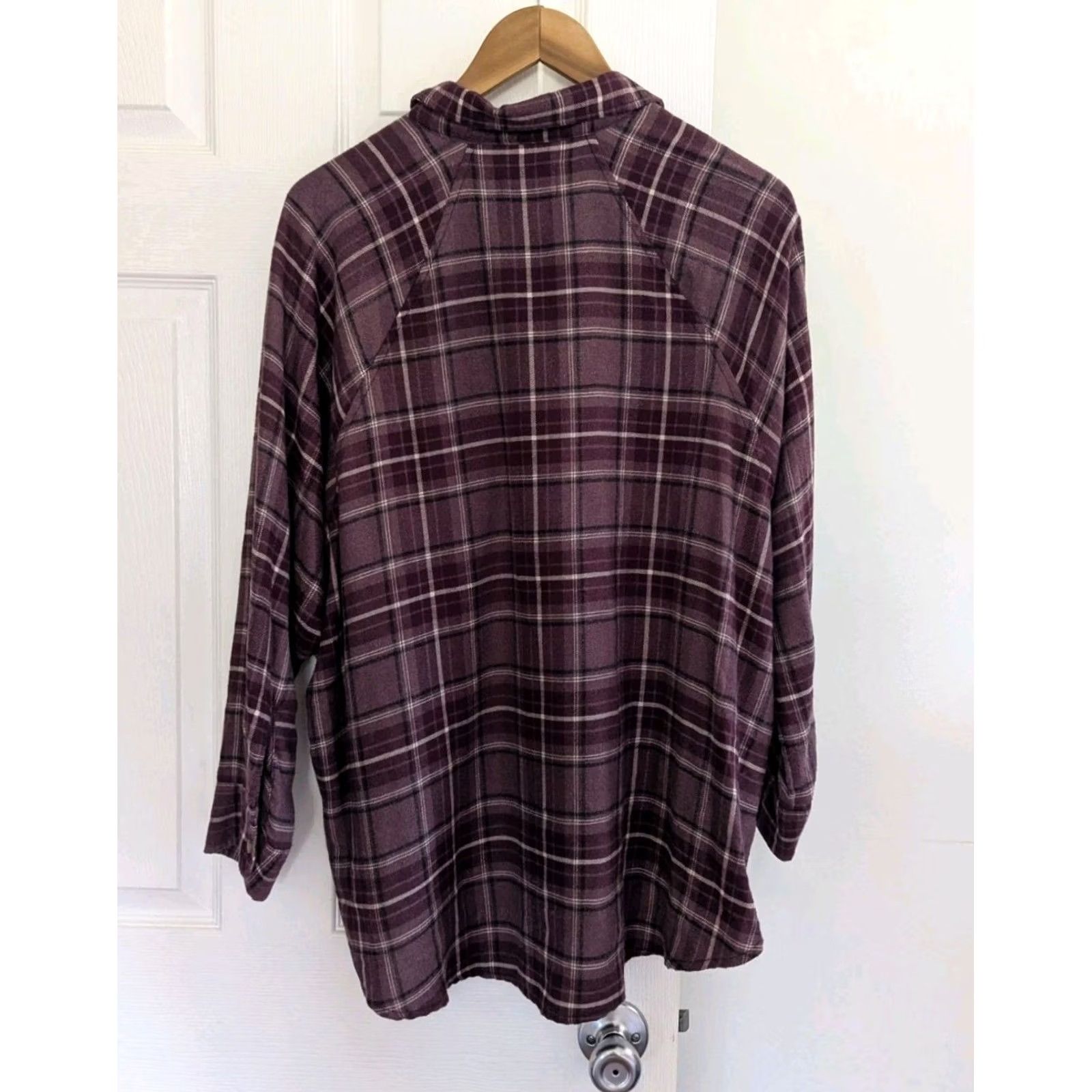 American Eagle Outfitters American Eagle Outfitters Button-Up Shirt Women M Multicolor Plaid Flannel Oversized Casual Long Sleeve 100% Cotton Size M / US 6-8 / IT 42-44 - 4 Thumbnail