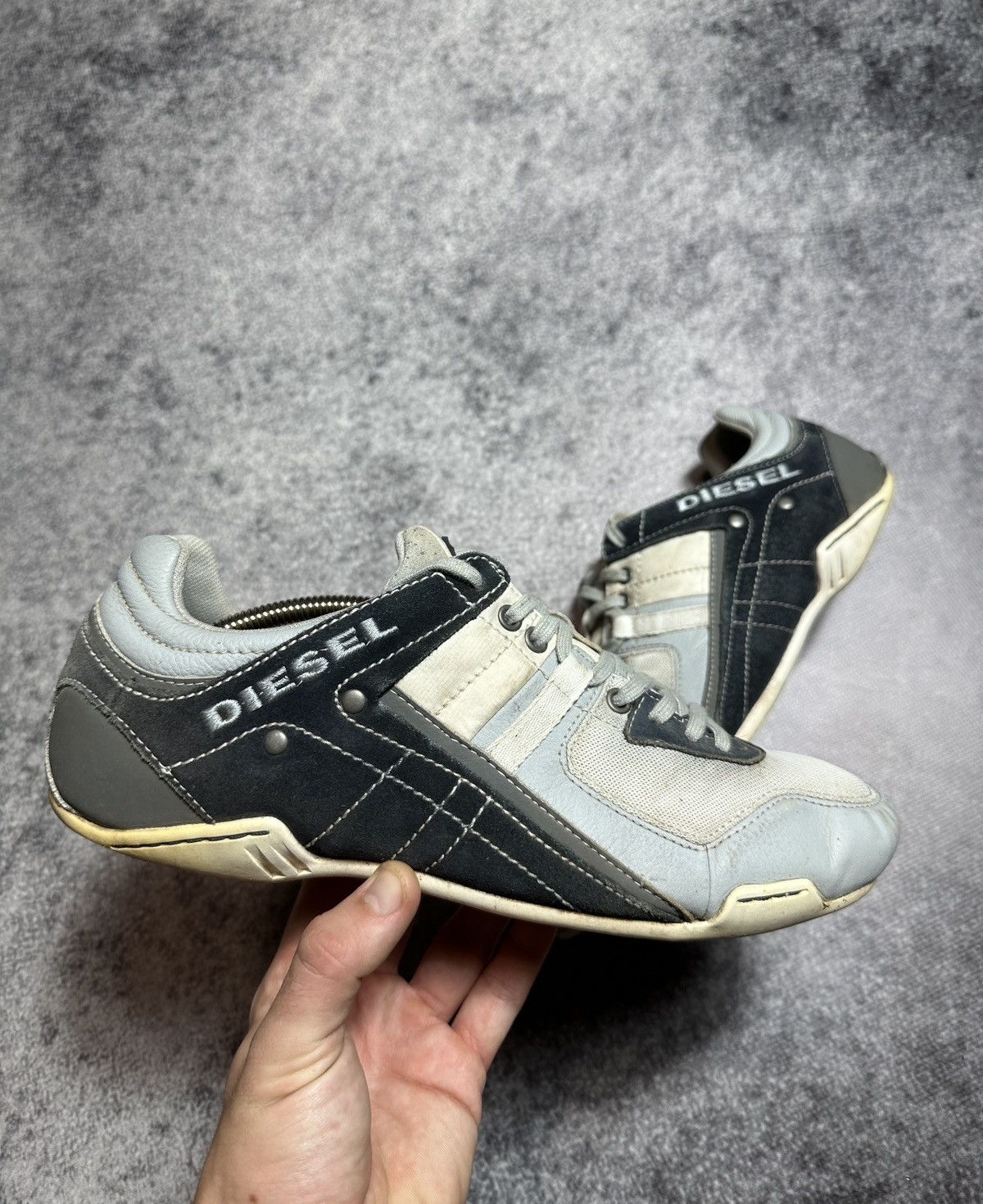 Diesel Y2K Vintage Diesel Leather Sneakers Avant Garde Style USA 9 Size US 9 / EU 42 - 2 Thumbnail