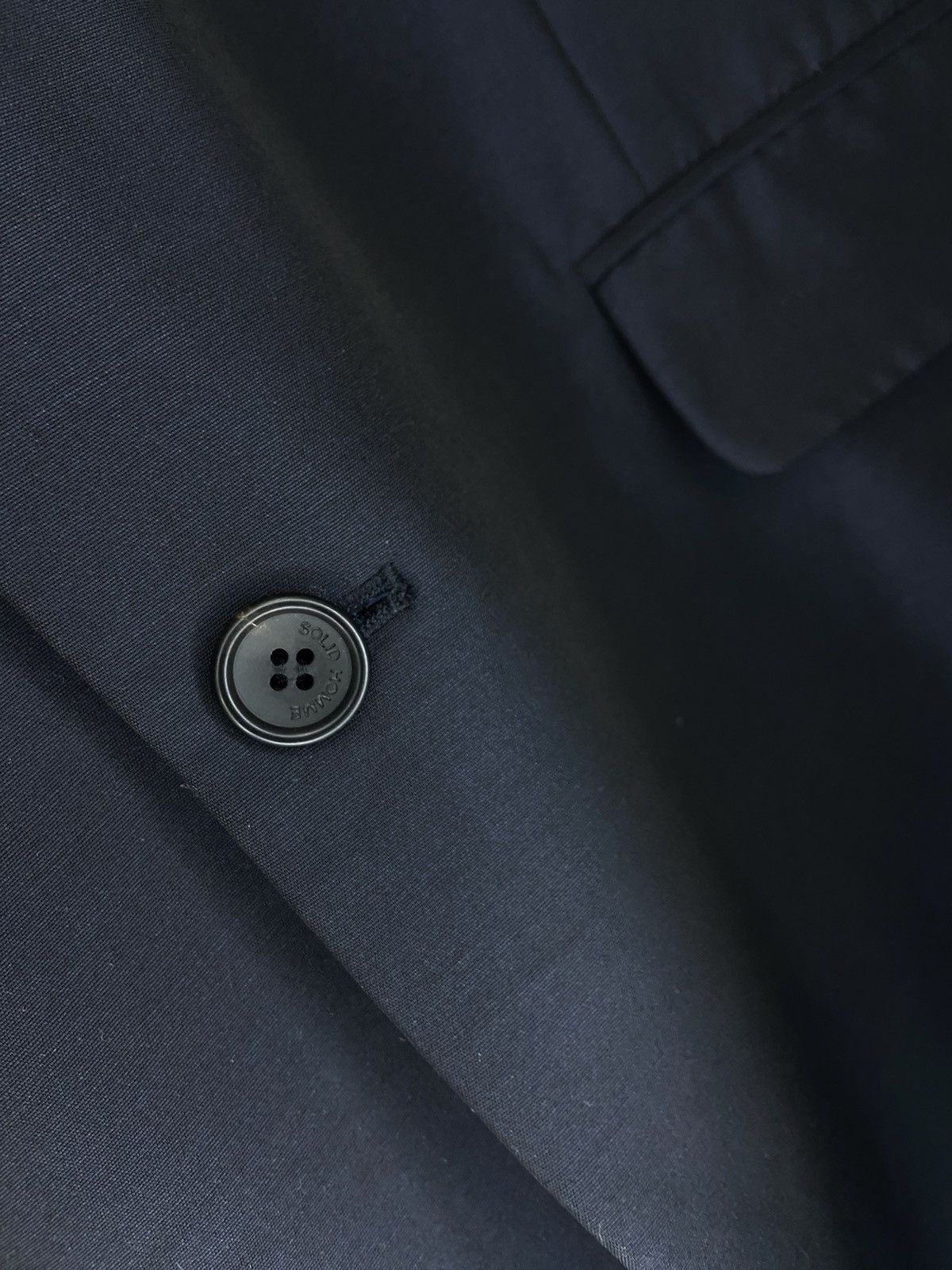 Solid Homme × Wooyoungmi Wooyoungmi Solid Homme Navy Sateen Single Breasted Blazer Size 46L - 9 Thumbnail