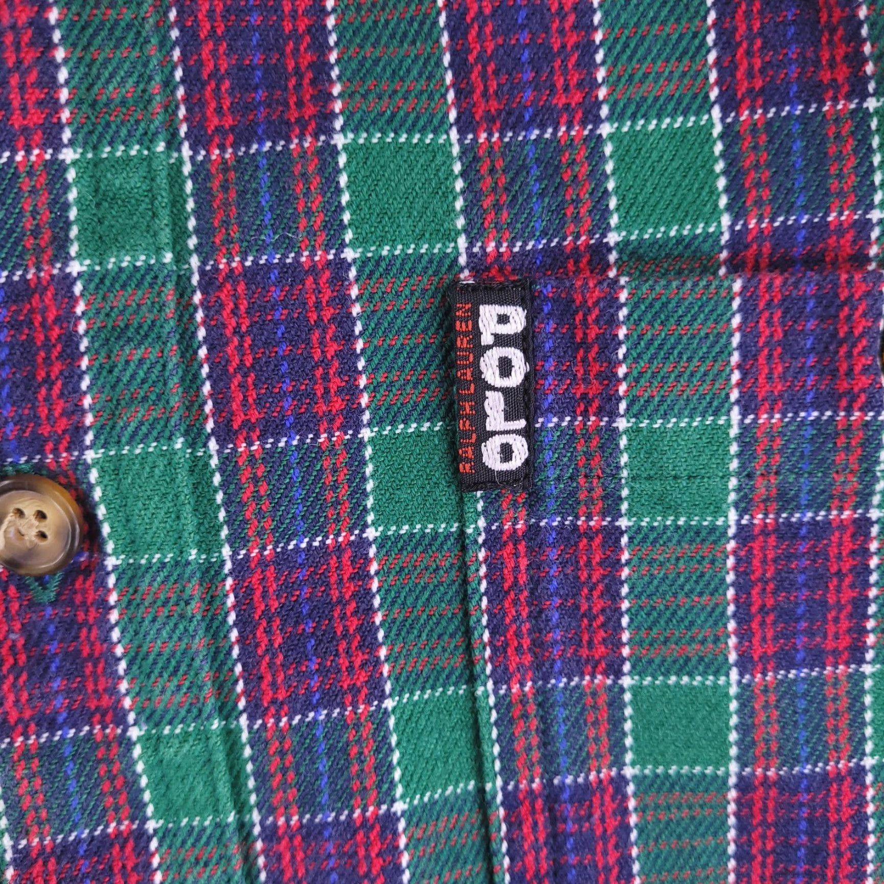 Polo Ralph Lauren VINTAGE Polo Ralph Lauren Shirt Mens Medium Flannel Long Sleeve Green THICK Size US M / EU 48-50 / 2 - 2 Thumbnail