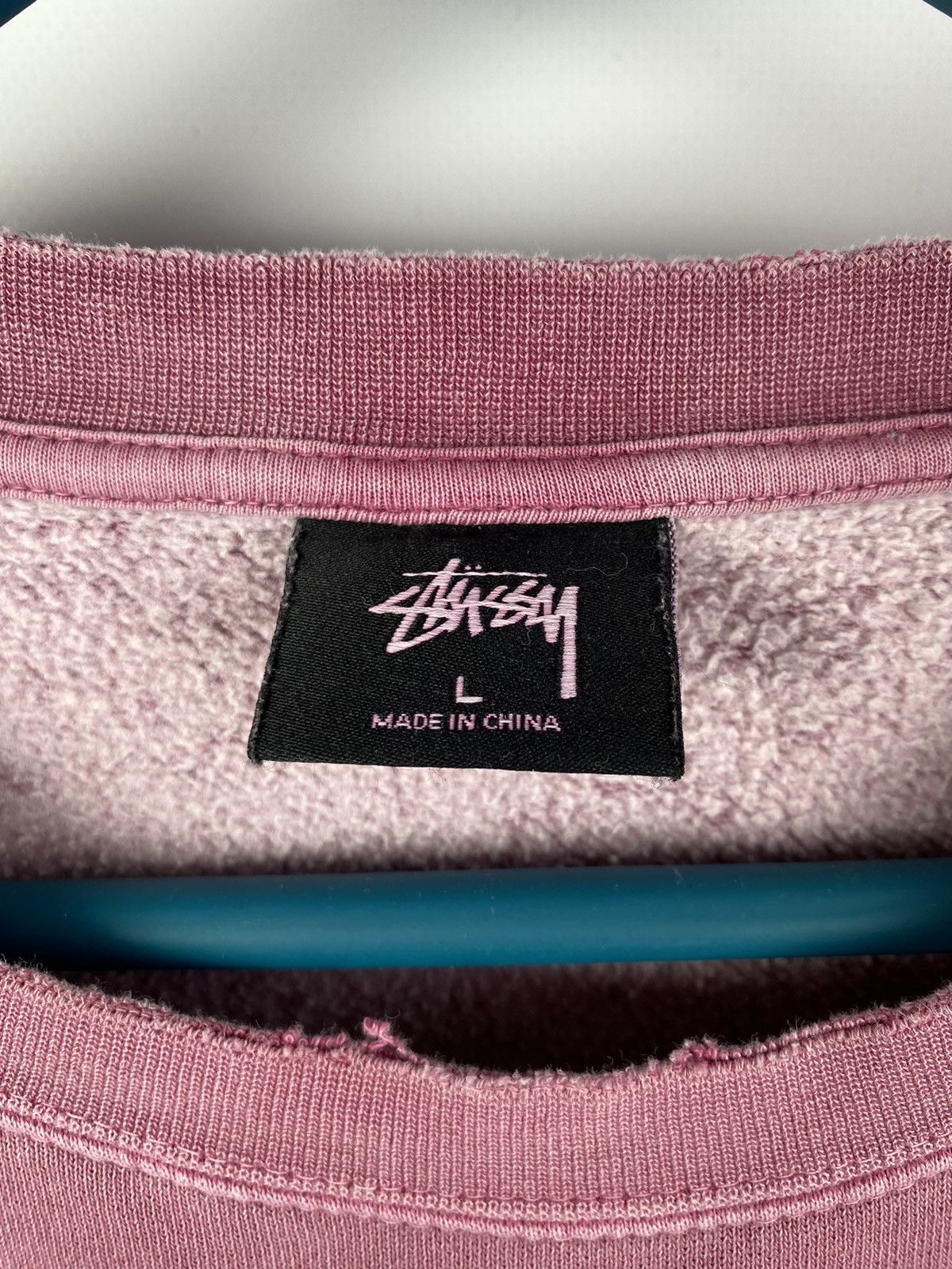 Stussy Stussy Skateman Pigment Dyed Crewneck (Washed Pink) - Size L Size US L / EU 52-54 / 3 - 7 Thumbnail