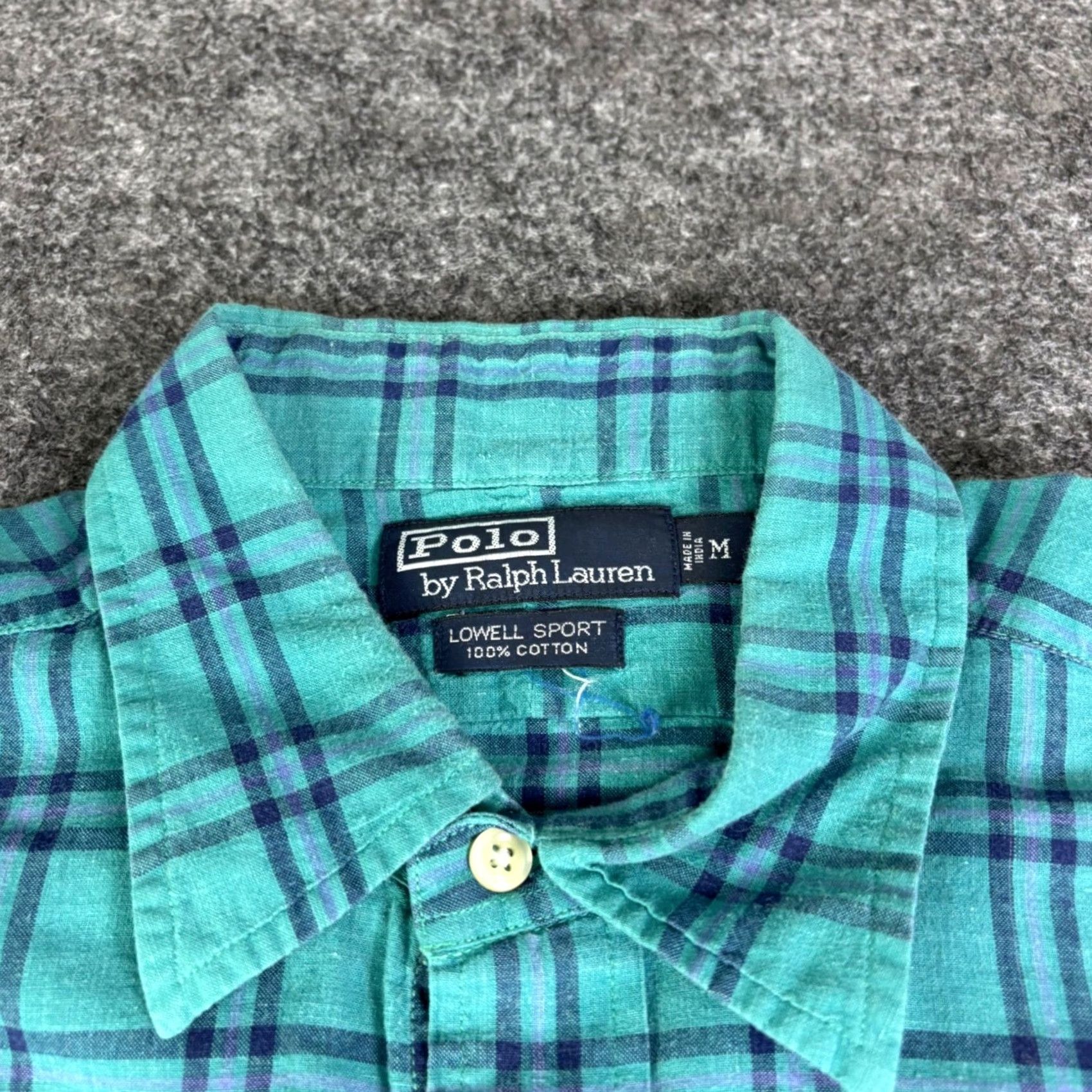 Polo Ralph Lauren Polo Ralph Lauren Lowell Sport Mens Medium Teal Plaid Button Down Shirt Cotton Size US M / EU 48-50 / 2 - 5 Thumbnail