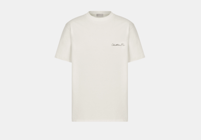 Dior o1w1db10525 493J69 Relaxed-Fit T-Shirt in White Size US M / EU 48-50 / 2 - 1 Thumbnail