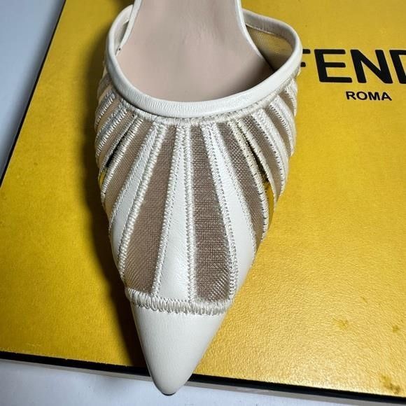 Fendi FENDI Leather Mesh Accents Slingback Pumps","description":"F Size US 6 / IT 36 - 12 Thumbnail