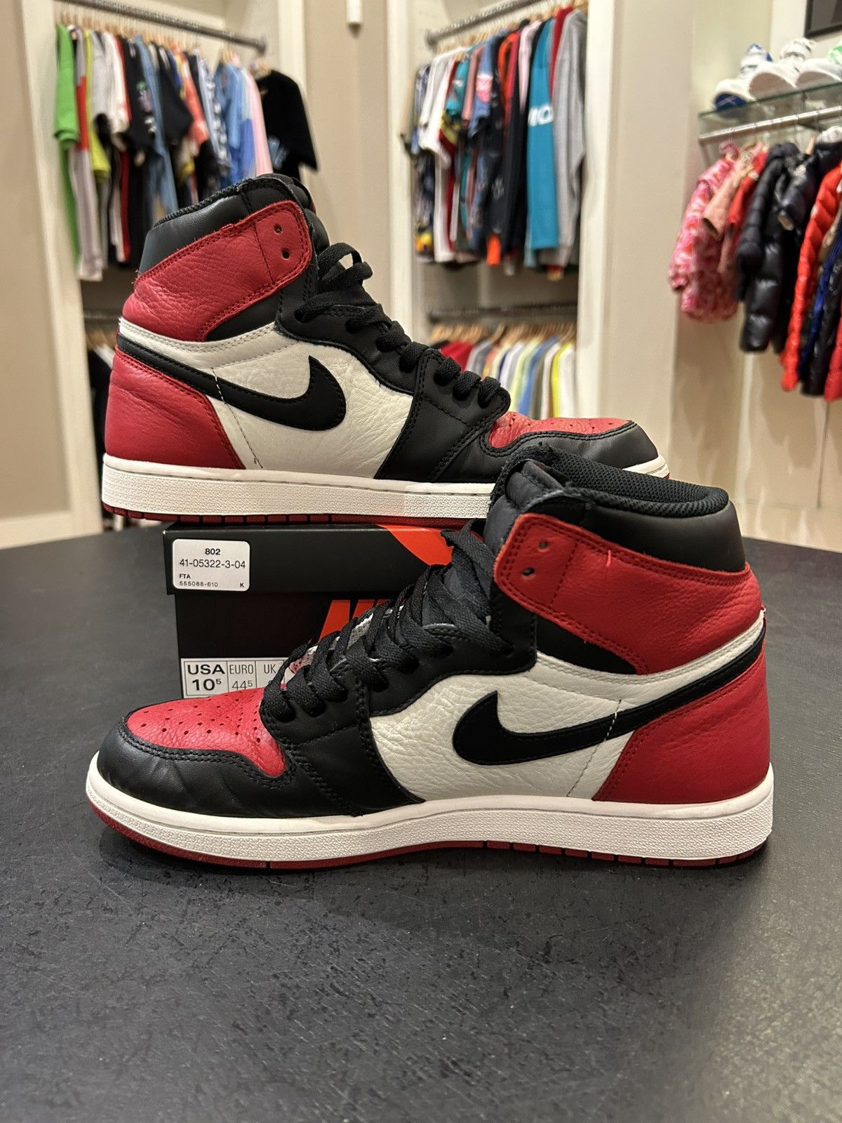 Jordan Brand Jordan 1 Retro ‘Bred Toe’ Size US 10.5 / EU 43-44 - 3 Thumbnail