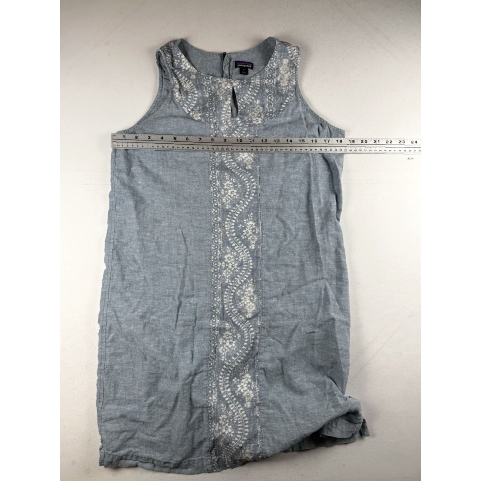 Patagonia Patagonia Women's Dress Island Hemp Shift Casual Knee Length Sleeveless Blue 8 Hemp Organic Cotton Bohemian Outdoors Size M / US 6-8 / IT 42-44 - 4 Thumbnail