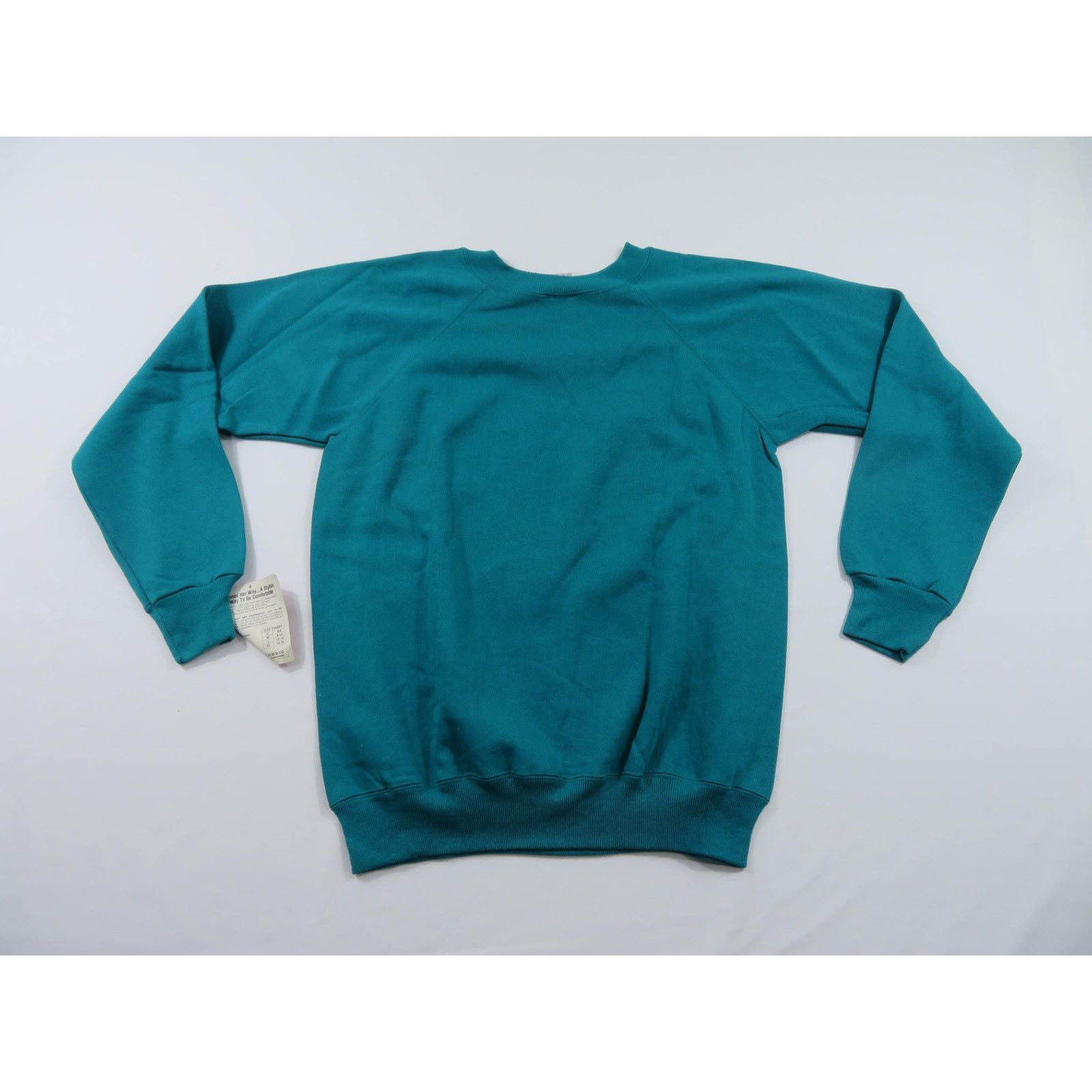 Hanes Hanes Her Way Blank Plain Sweatshirt 50/50 Teal Sz L 90s Size L / US 10 / IT 46 - 2 Thumbnail