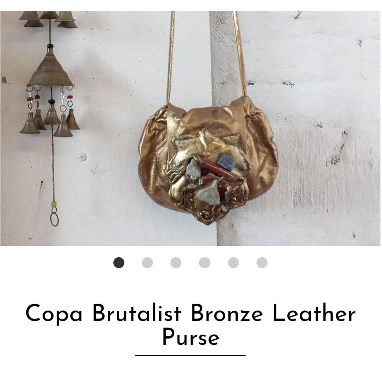Nomad Copa Collection Amethyst Brass Crystals Vintage Leather Bag Size ONE SIZE - 2 Thumbnail