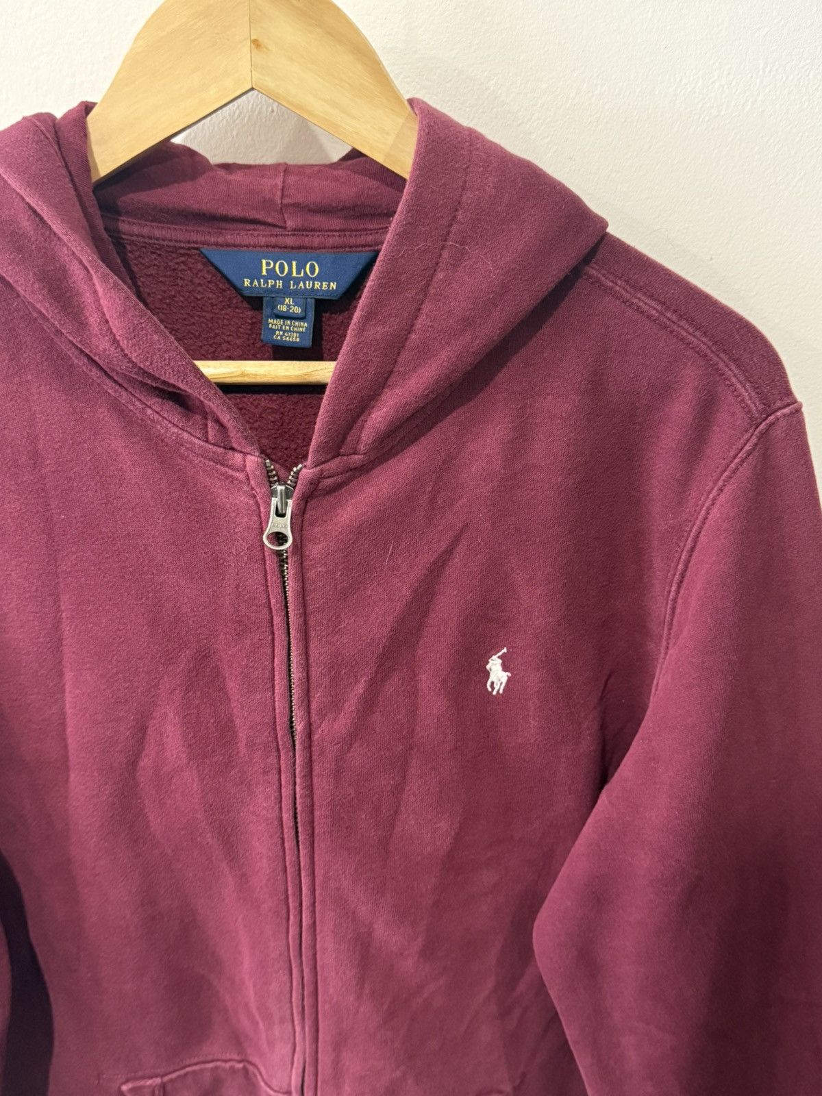 Polo Ralph Lauren Polo Ralph Lauren Burgundy Hooded Light Jacket Size US XL / EU 56 / 4 - 2 Thumbnail