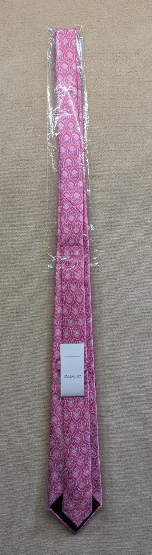 Valentino Valentino Pink Patterned Silk Tie (NWT) Size ONE SIZE - 5 Thumbnail