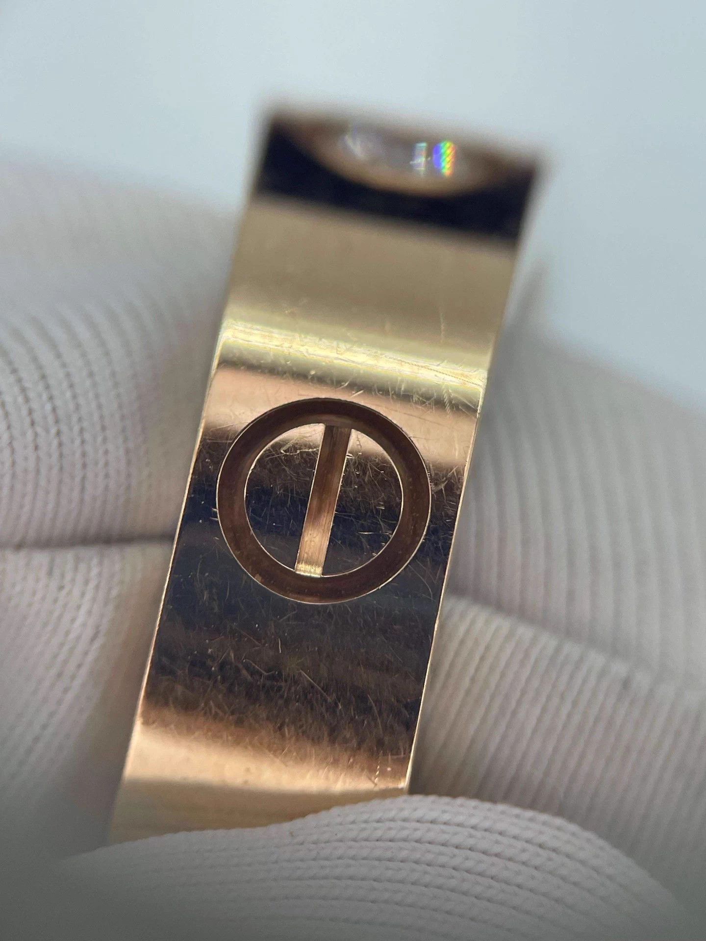 Cartier Cartier 19 Love Rose Gold 3 Diamond Ring Size 50 Size ONE SIZE - 8 Thumbnail