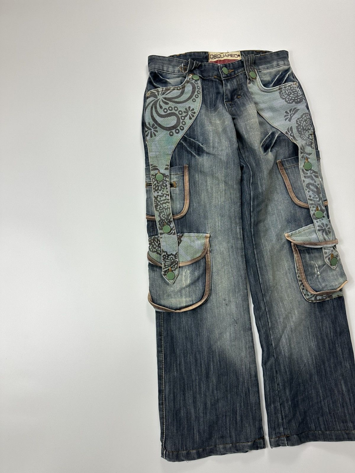 Dsquared2 Dsquared2 Cargo Multipocket Baggy Jeans 28 Size Y2K Fit Size 28" / US 6 / IT 42 - 3 Thumbnail
