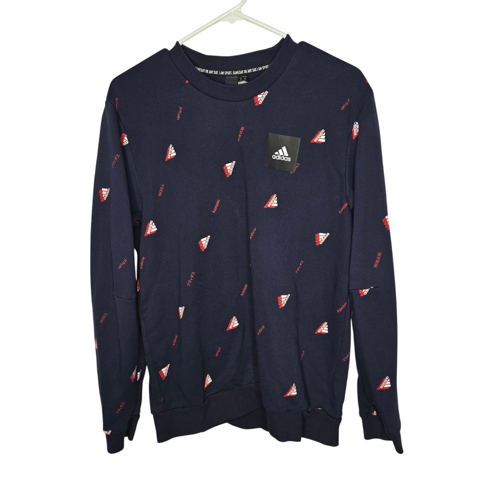 Adidas Adidas Must Haves Graphic Crew Neck Sweatshirt Size Medium Size US M / EU 48-50 / 2 - 2 Thumbnail