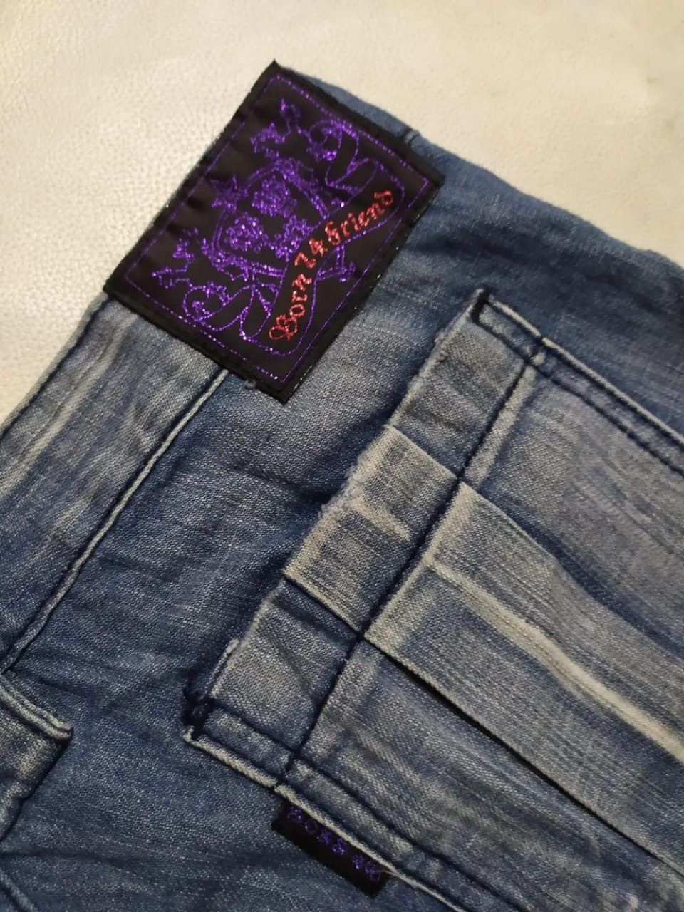 Other Born74 & Friends Pants Wrinkles Knee Design Size 29" - 8 Thumbnail