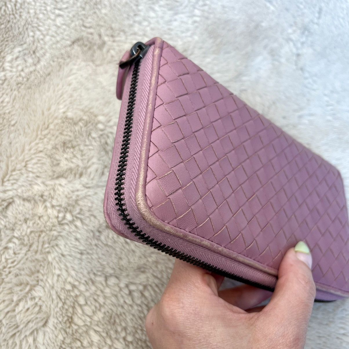 Bottega Veneta Bottega Veneta Nappa Intrecciato Pink Zippy Long Wallet Size ONE SIZE - 8 Thumbnail