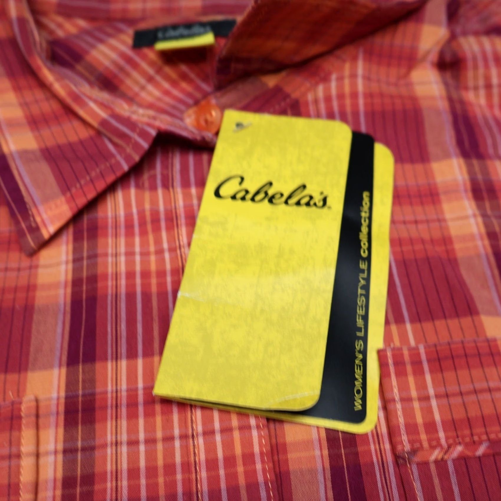 Vintage Cabela's Shirt Womens M Red Plaid Cobble Creek Long Sleeve Button Up NEW Size M / US 6-8 / IT 42-44 - 3 Thumbnail
