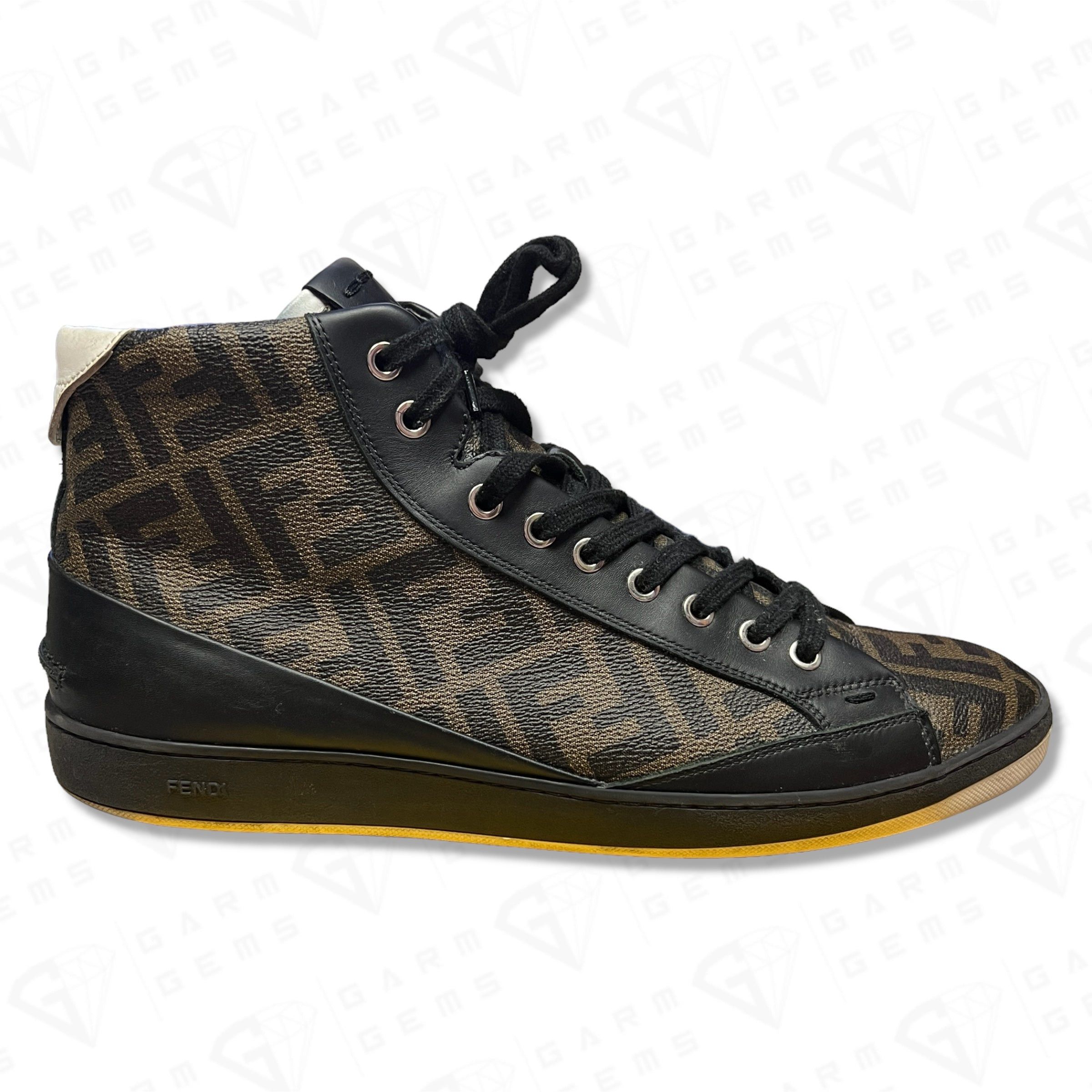 Fendi Fendi FF Monogram High Top Trainers Size US 11 / EU 44 - 1 Thumbnail
