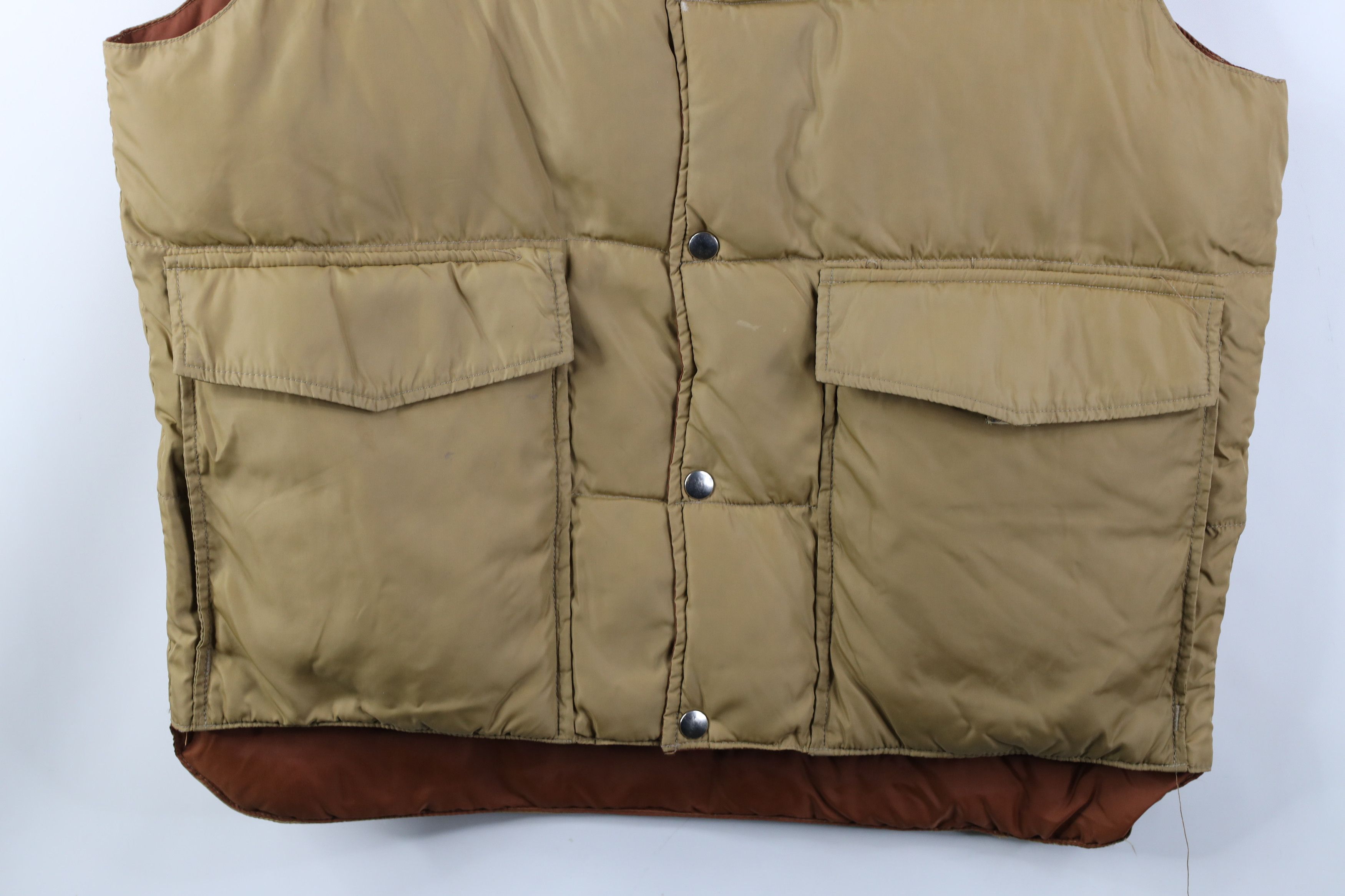 Vintage Vintage 70s Streetwear Reversible Duck Puffer Vest Jacket Size US L / EU 52-54 / 3 - 3 Thumbnail
