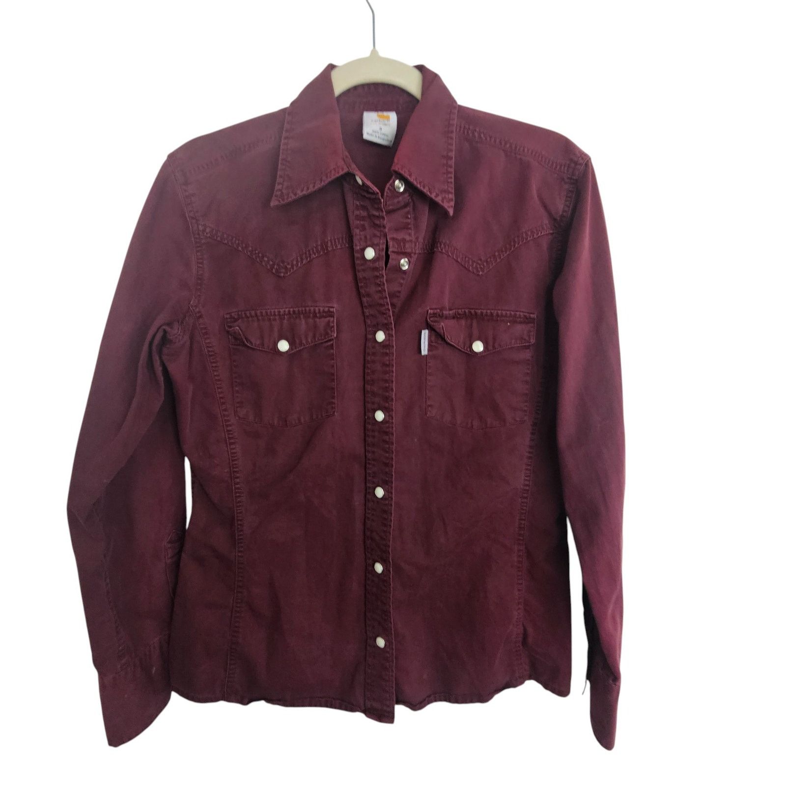 Carhartt Carhartt Womens Western Shirt Pearl Snap Size S Cowgirl Work Size S / US 4 / IT 40 - 1 Thumbnail