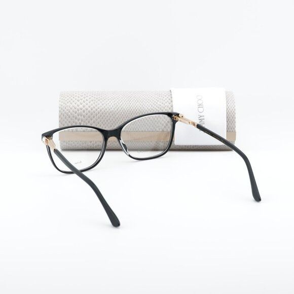 Jimmy Choo Jimmy Choo JC274 07C5 00 Eyeglasses Black/Crystal/Gold 53mm Size ONE SIZE - 10 Thumbnail