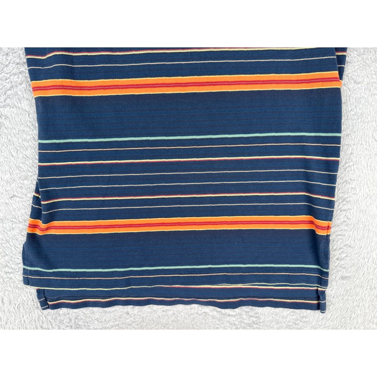 Ralph Lauren VINTAGE Ralph Lauren Polo Shirt Men Large Blue Stripe 100% Cotton Polo Shirt Men L Blue Stripe 100% Cotton Ralph Lauren Mens Shirt Size US L / EU 52-54 / 3 - 6 Thumbnail