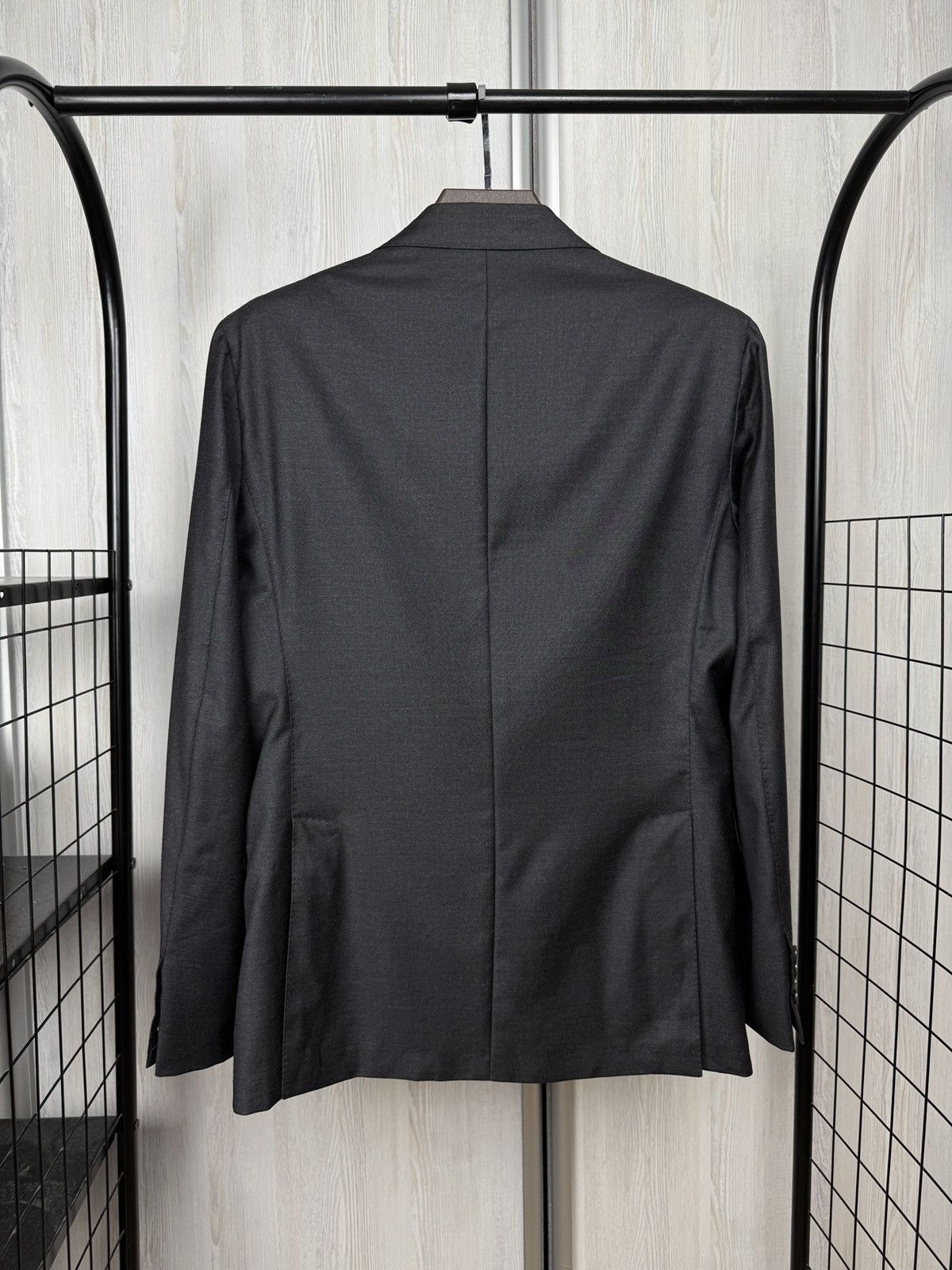 Lardini Lardini Grey Unlined Button wool made in Italy Blazer Size 40R - 8 Thumbnail
