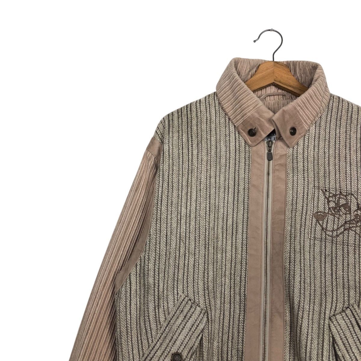 Japanese Brand 📌Vintage Bomber Jacket World Max Club Striped Issey Miyake Size US M / EU 48-50 / 2 - 8 Thumbnail