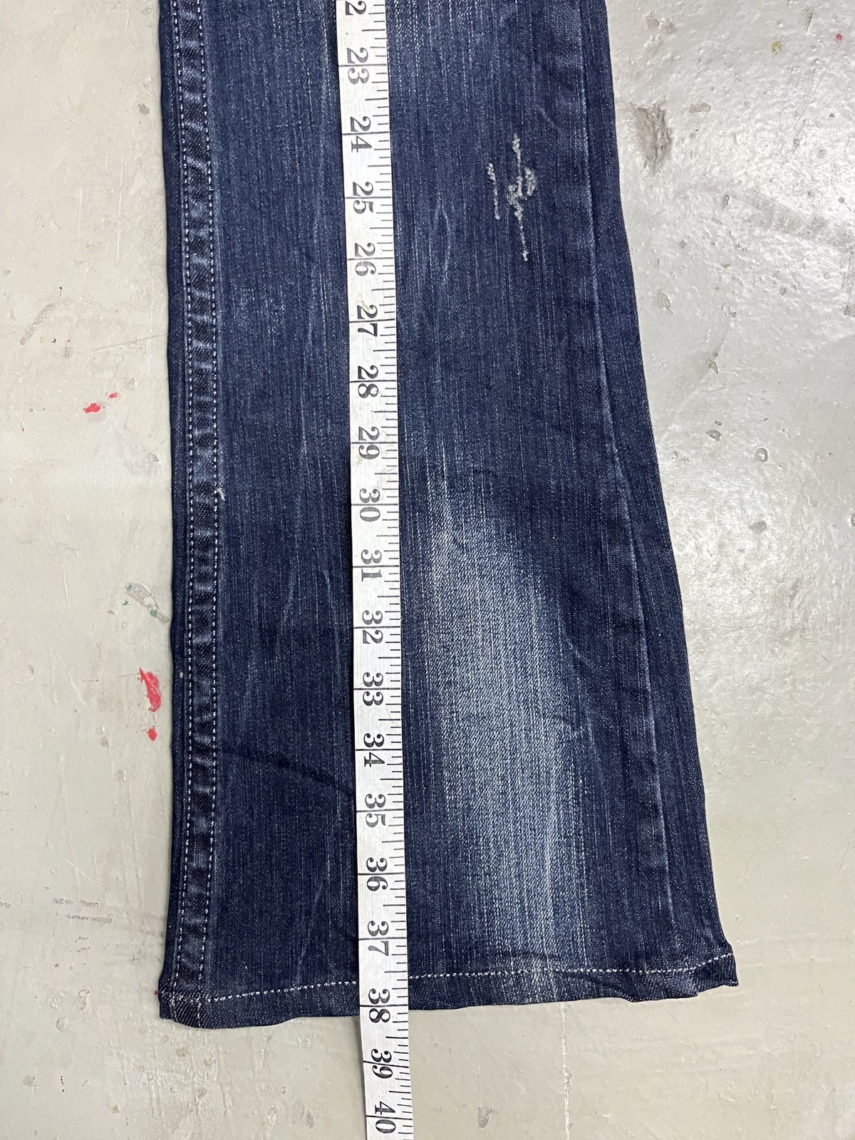 Japanese Brand Japanese Punk Indigo Flare Lightning Wash Pasta Denim Size US 29 - 15 Thumbnail