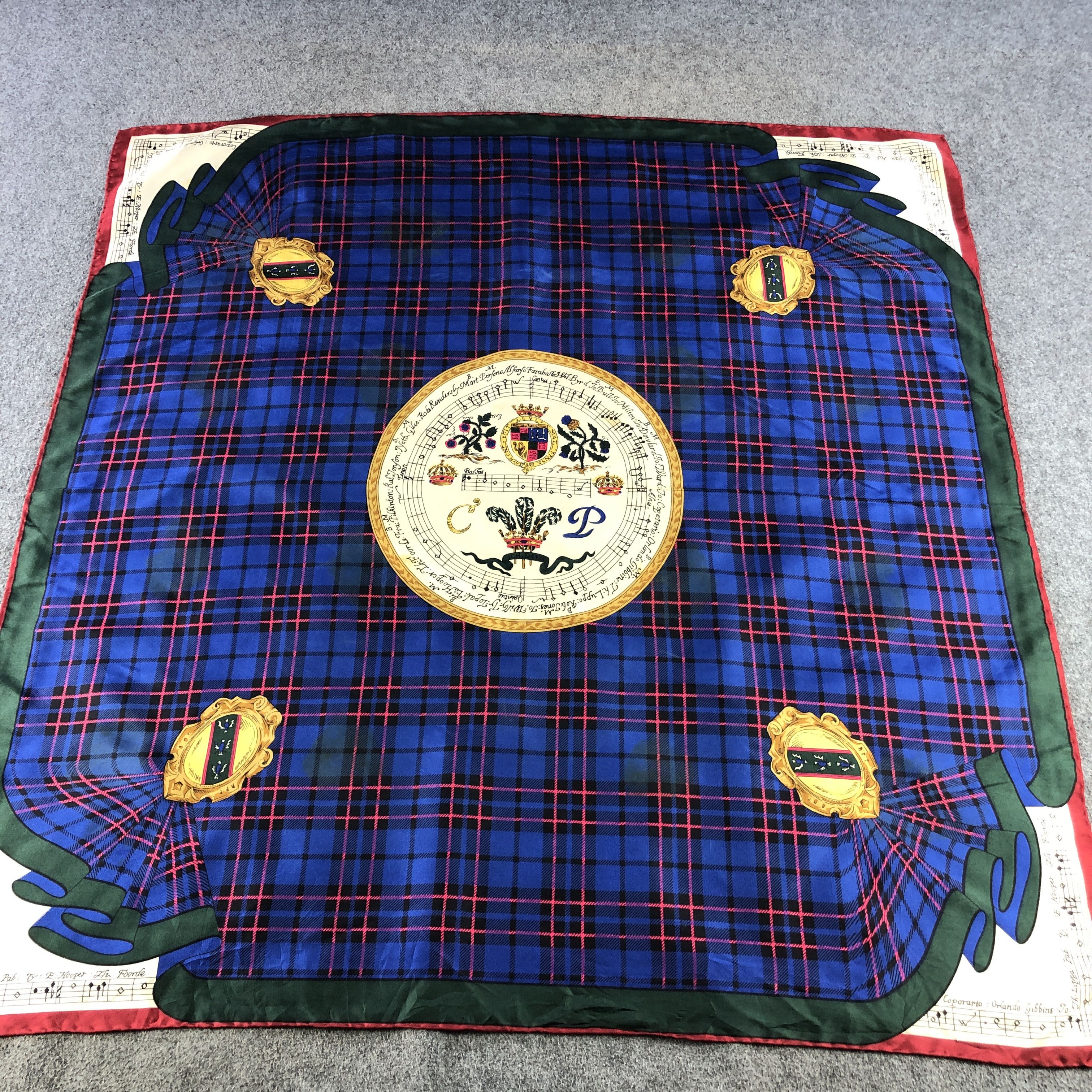 Japanese Brand Luxury Music Silk Scarf M1193 Size ONE SIZE - 2 Thumbnail