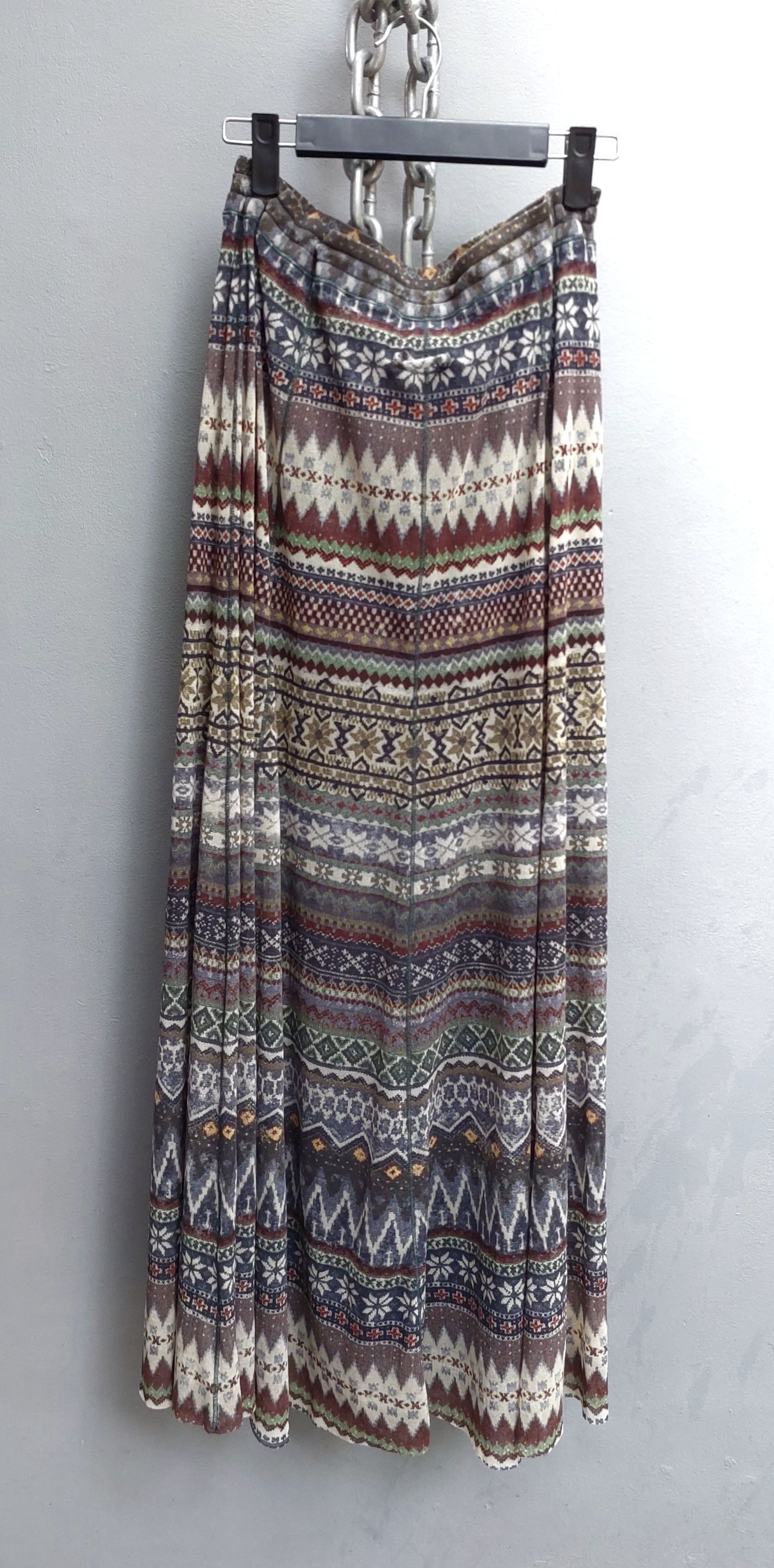 Jean Paul Gaultier Jean Paul Gaultier Gored Tribal Print Maxi Skirt Size 38" / US 16 / IT 52 - 4 Thumbnail