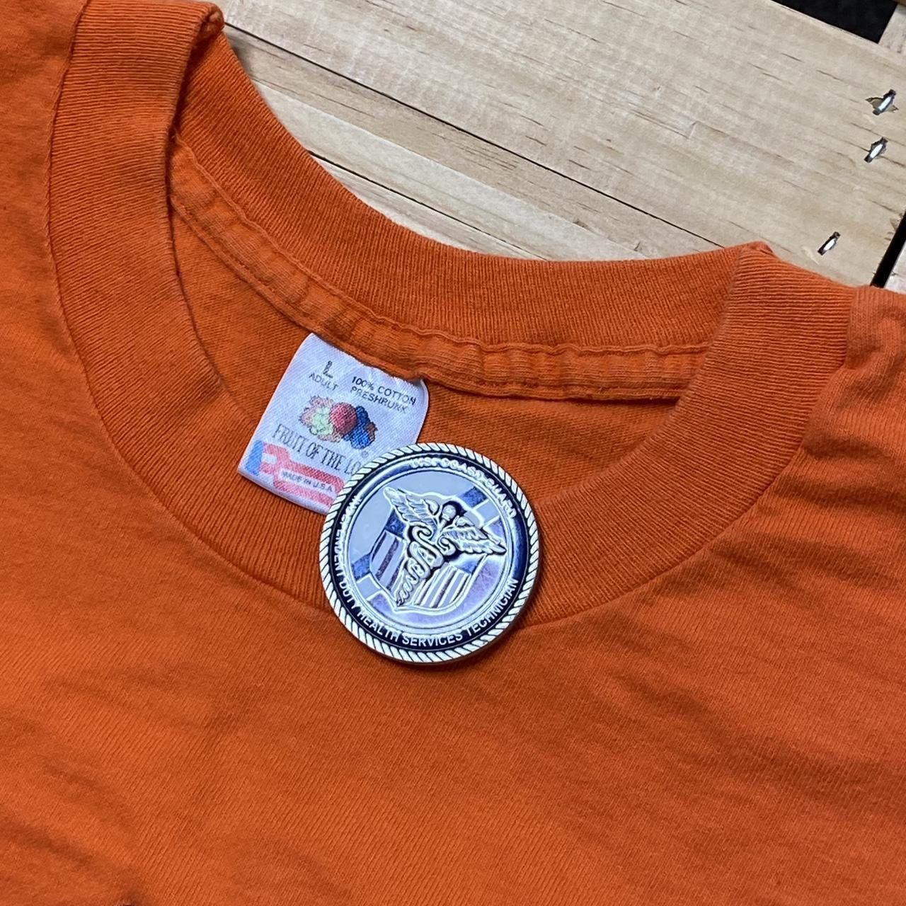 Fruit Of The Loom Vintage State of Shock Orange Basketball Tee Size Large Size US L / EU 52-54 / 3 - 4 Thumbnail