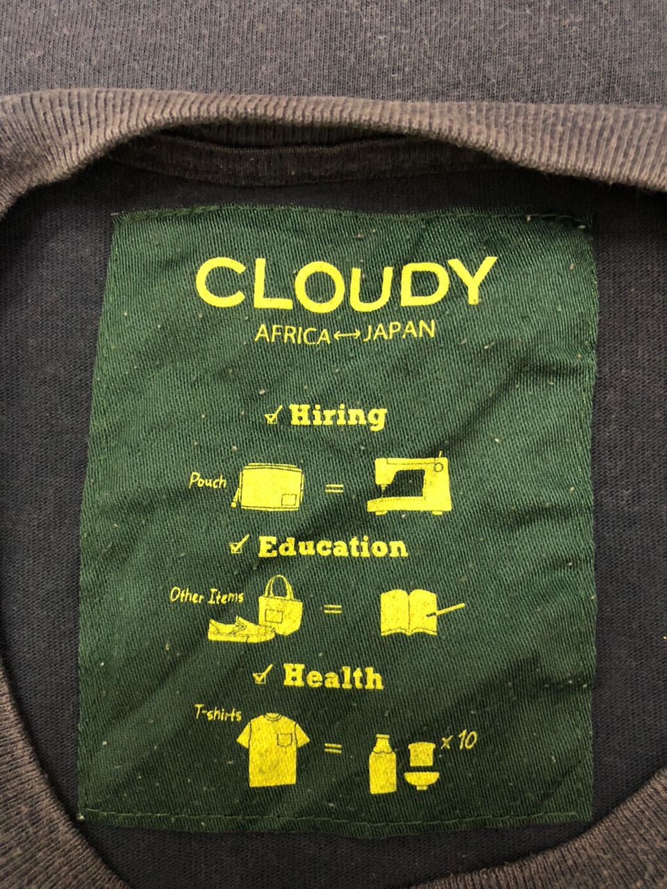 Vintage CLOUDY pokets t shirt africa x japan Size US M / EU 48-50 / 2 - 8 Thumbnail